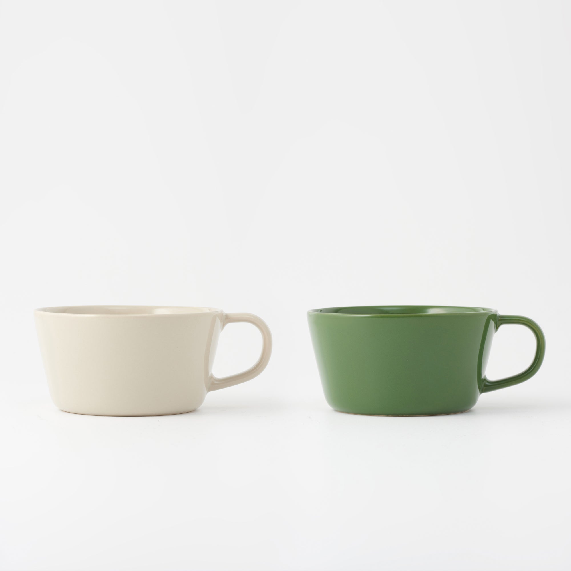 Stoneware Cereal Mug Cup - Gray Beige - Image 4