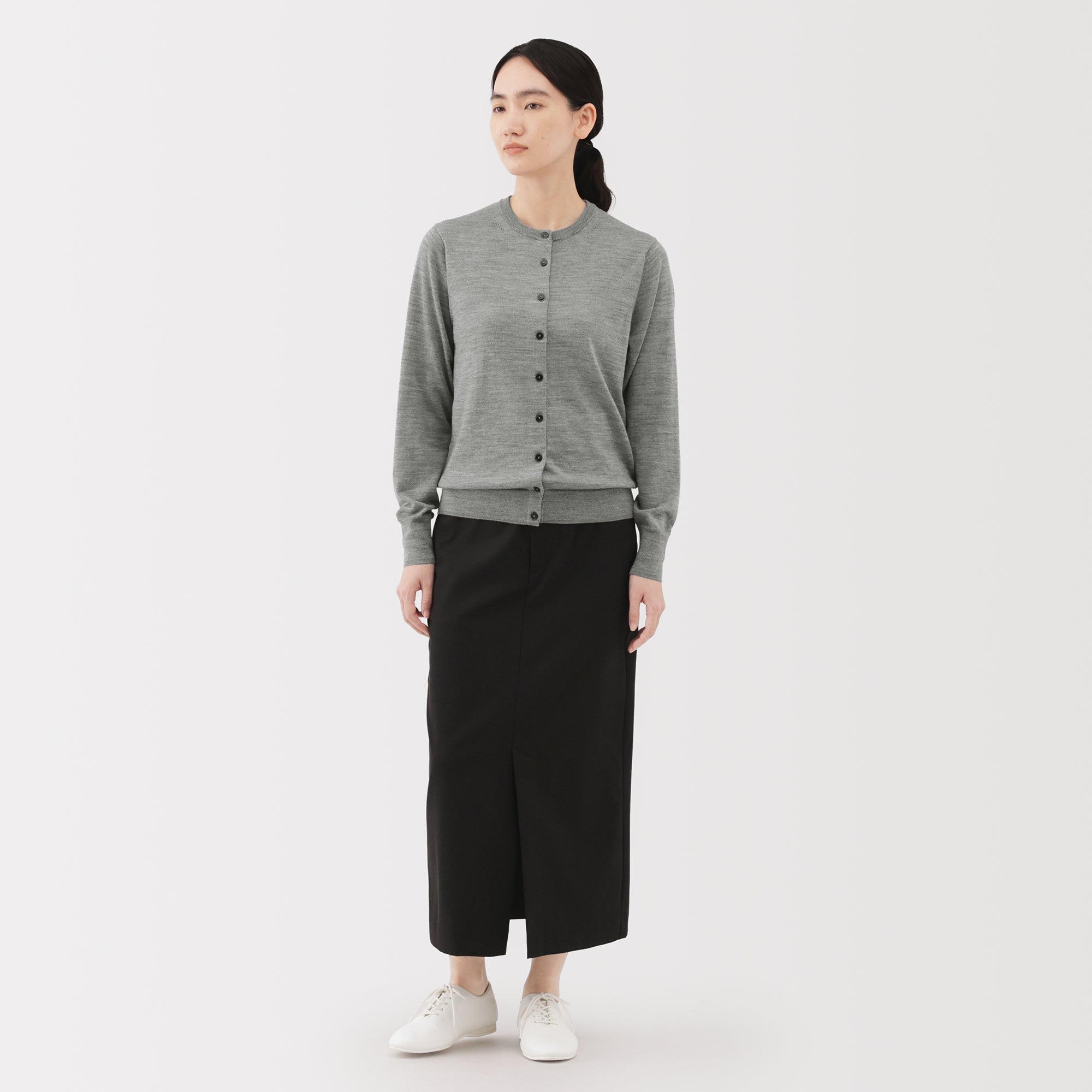 Wool Crew Neck Cardigan - Image 25