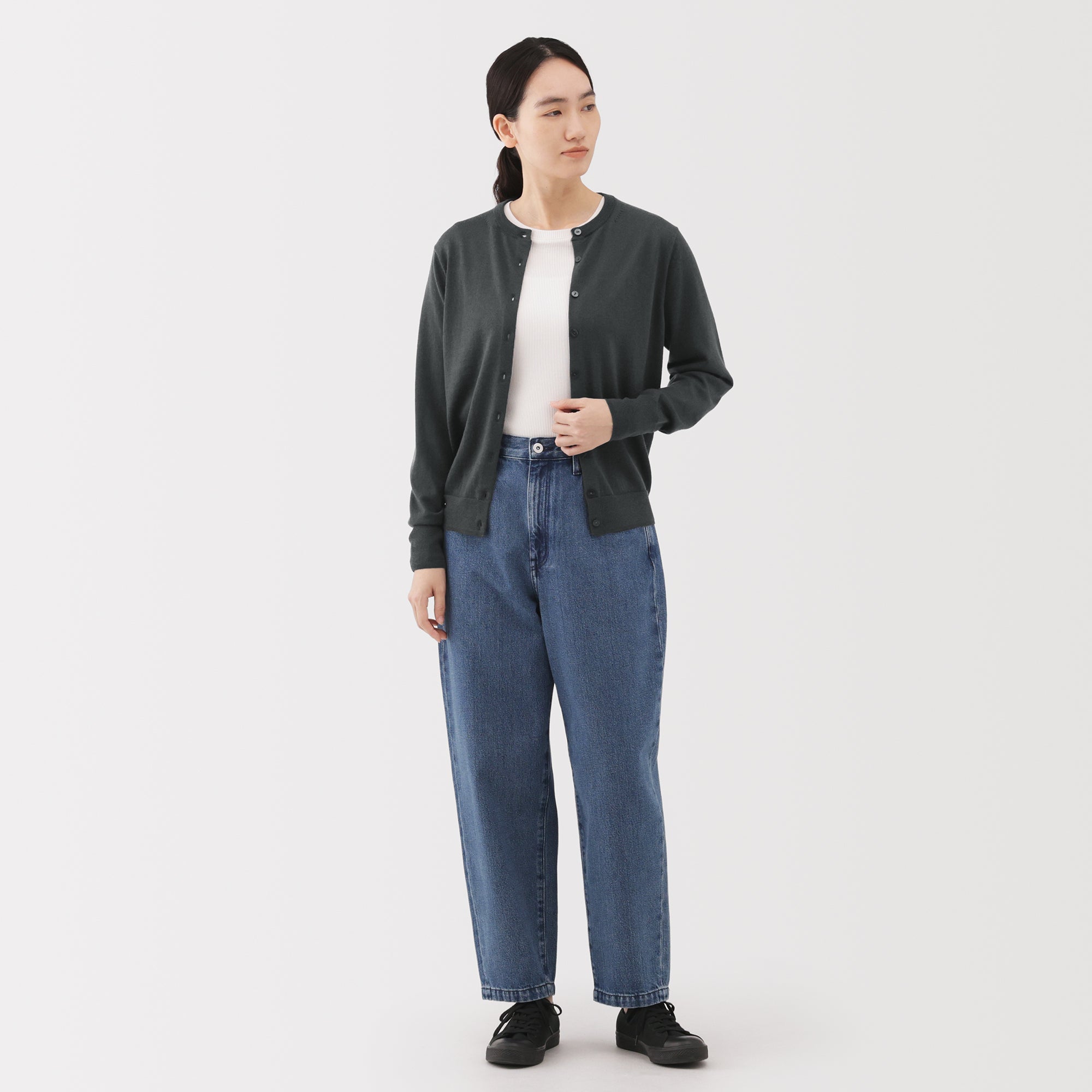 Wool Crew Neck Cardigan - Image 32