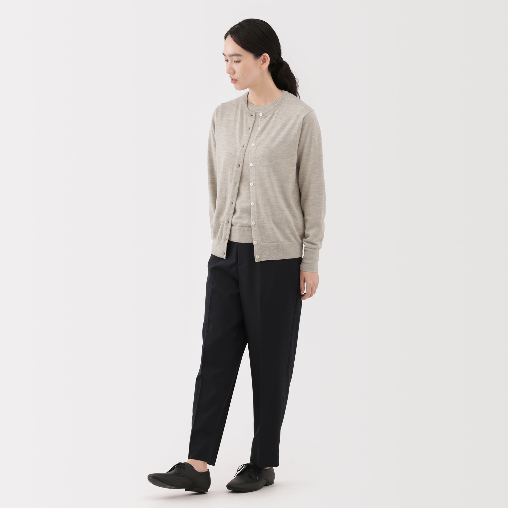 Wool Crew Neck Cardigan - Image 18