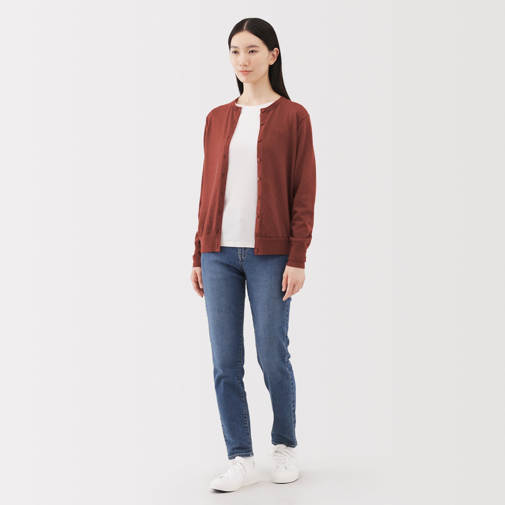 Wool Crew Neck Cardigan - Image 11