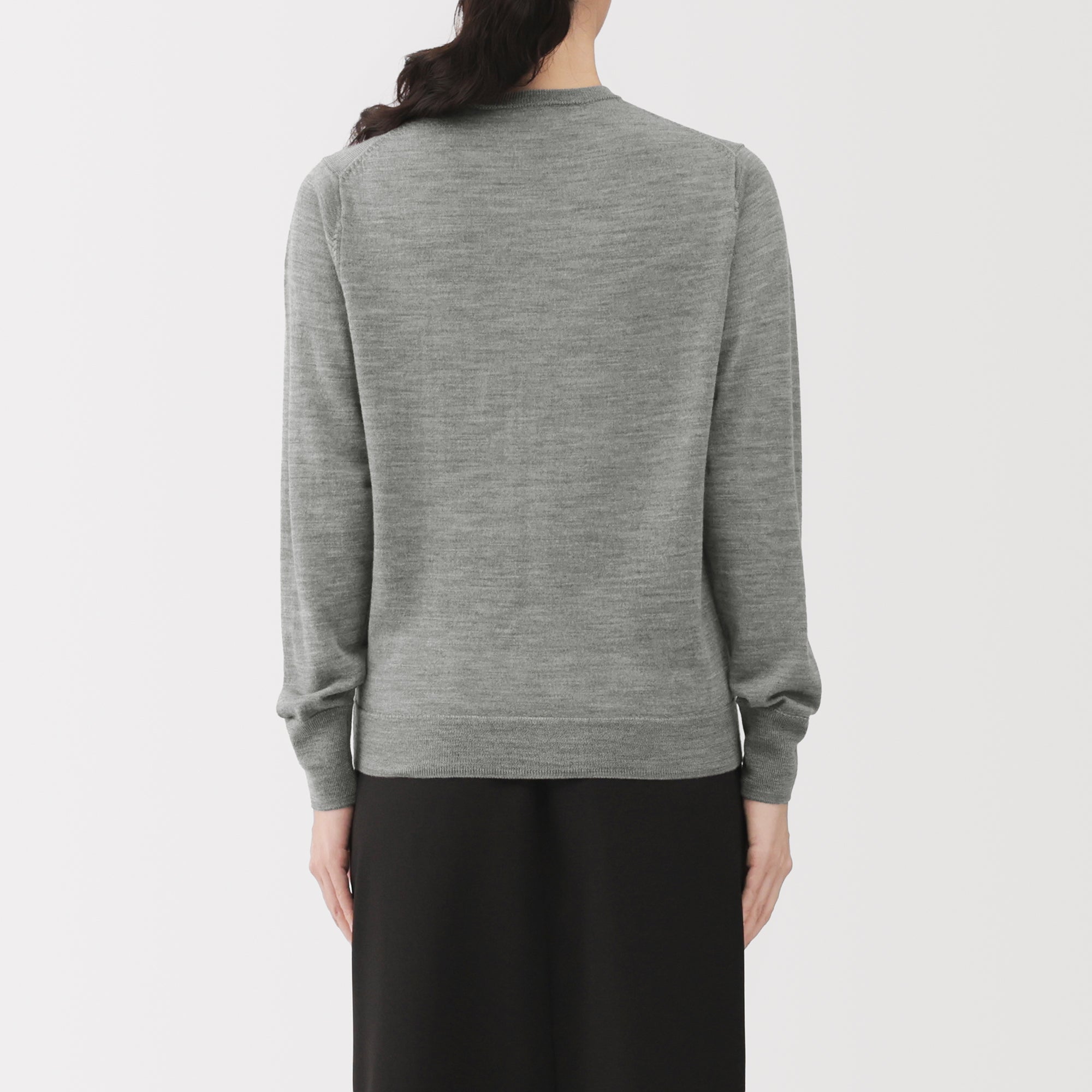 Wool Crew Neck Cardigan - Image 13