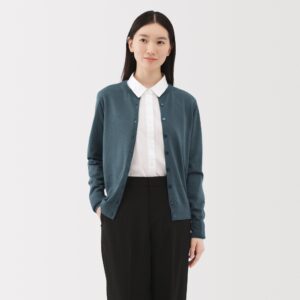 Wool Crew Neck Cardigan