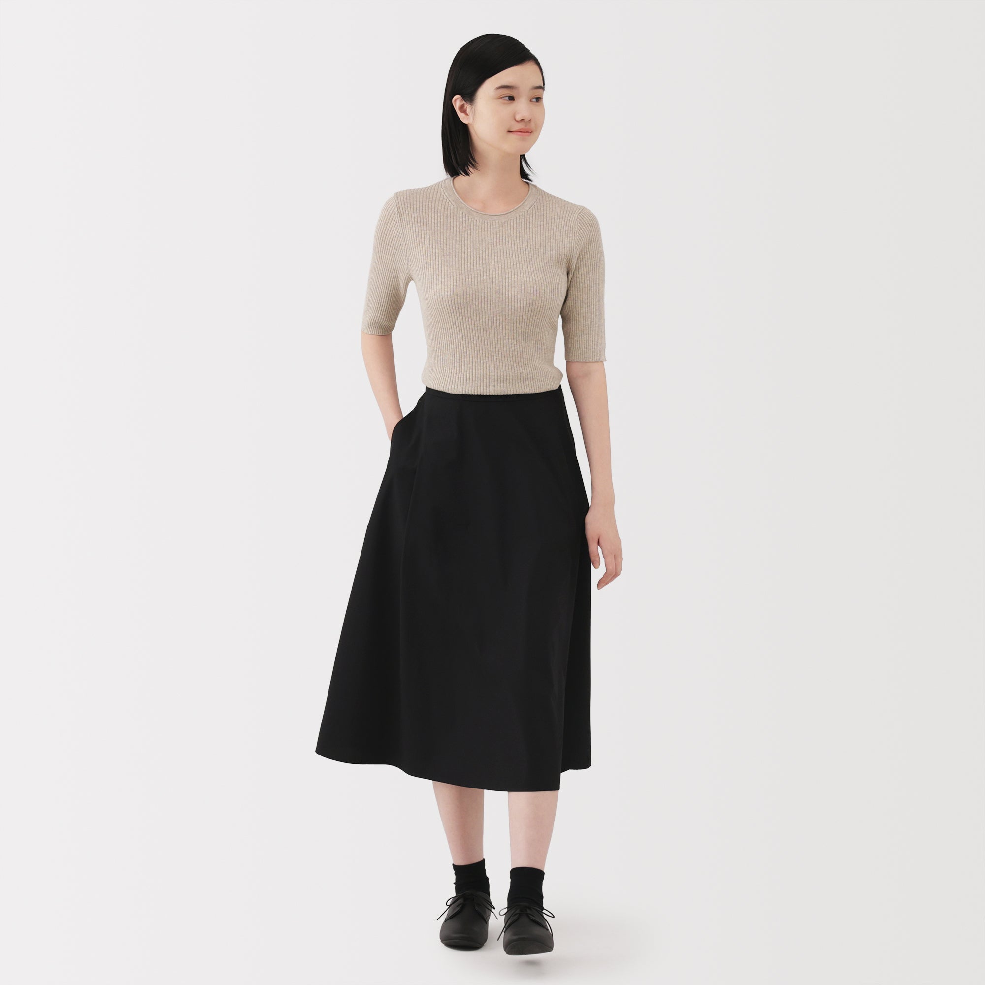 Lyocell Blend Half Sleeve Sweater - Image 4