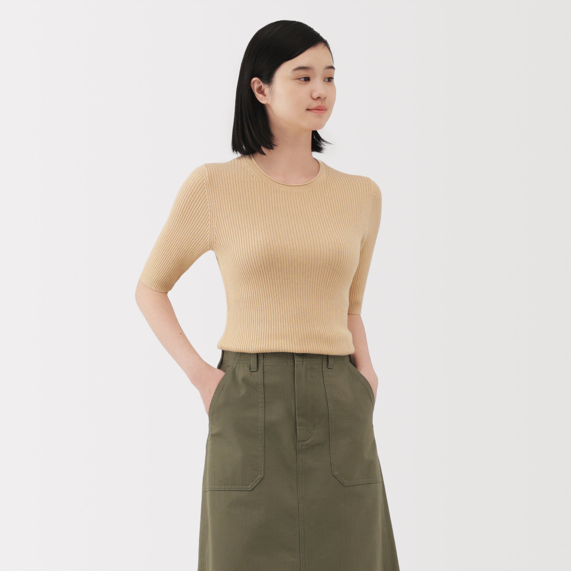 Lyocell Blend Half Sleeve Sweater - Image 17