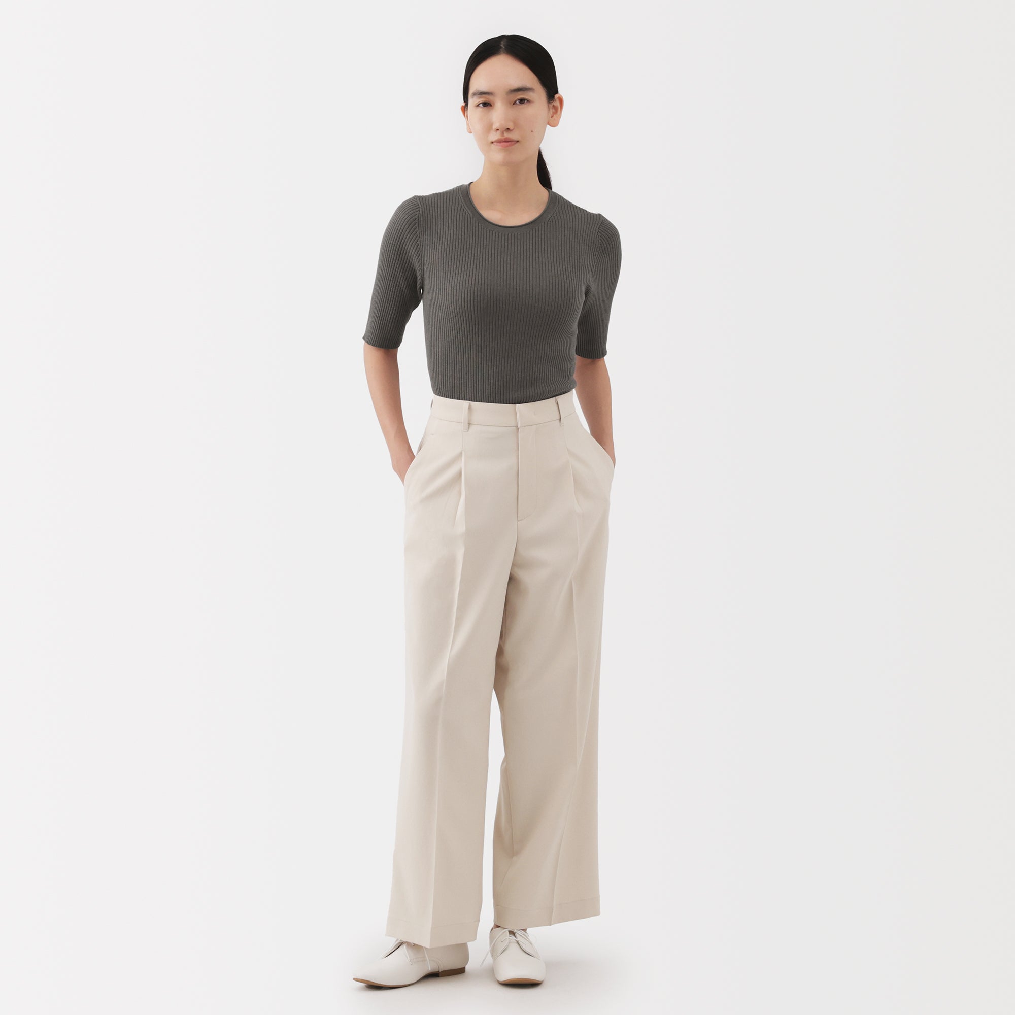 Lyocell Blend Half Sleeve Sweater - Image 25