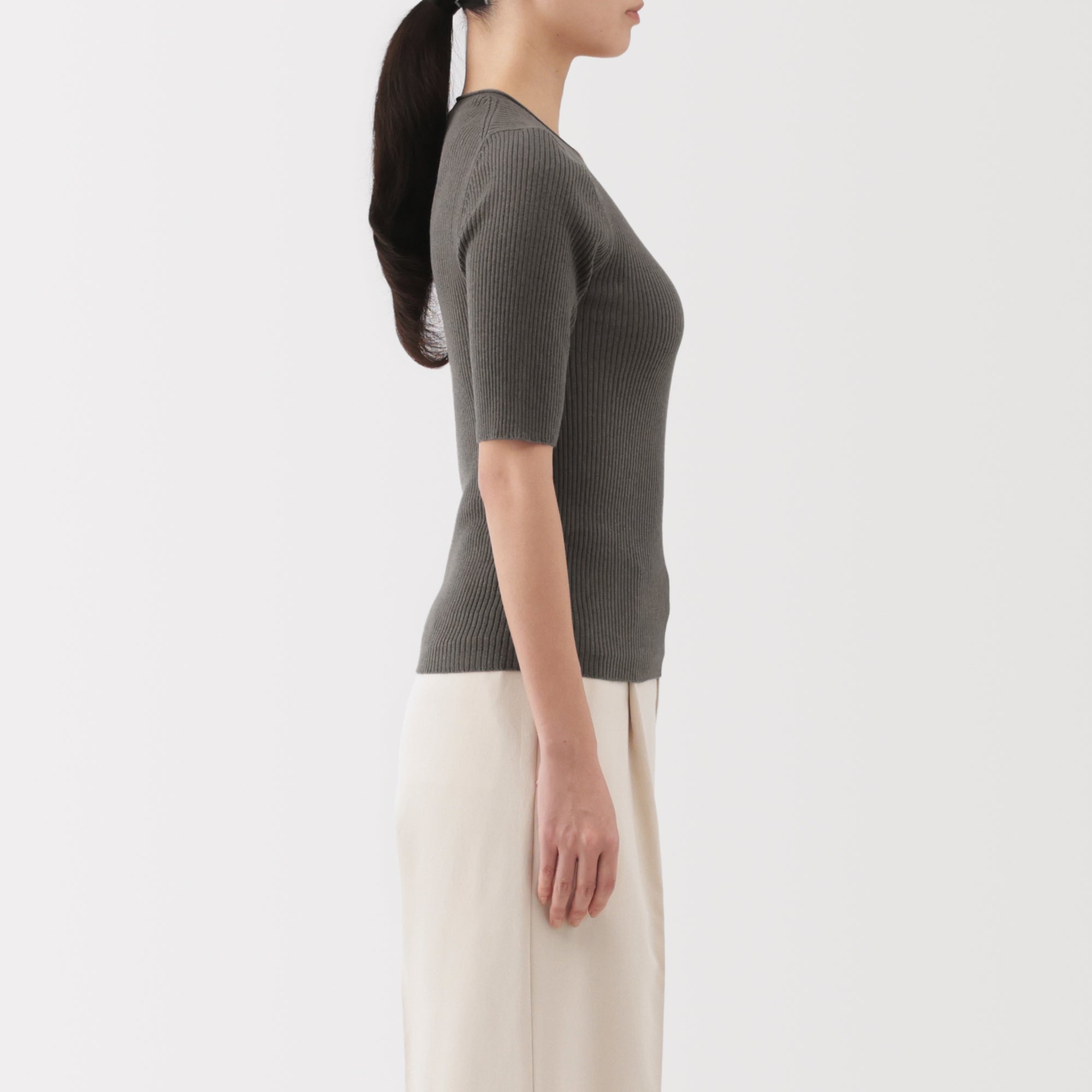 Lyocell Blend Half Sleeve Sweater - Image 26