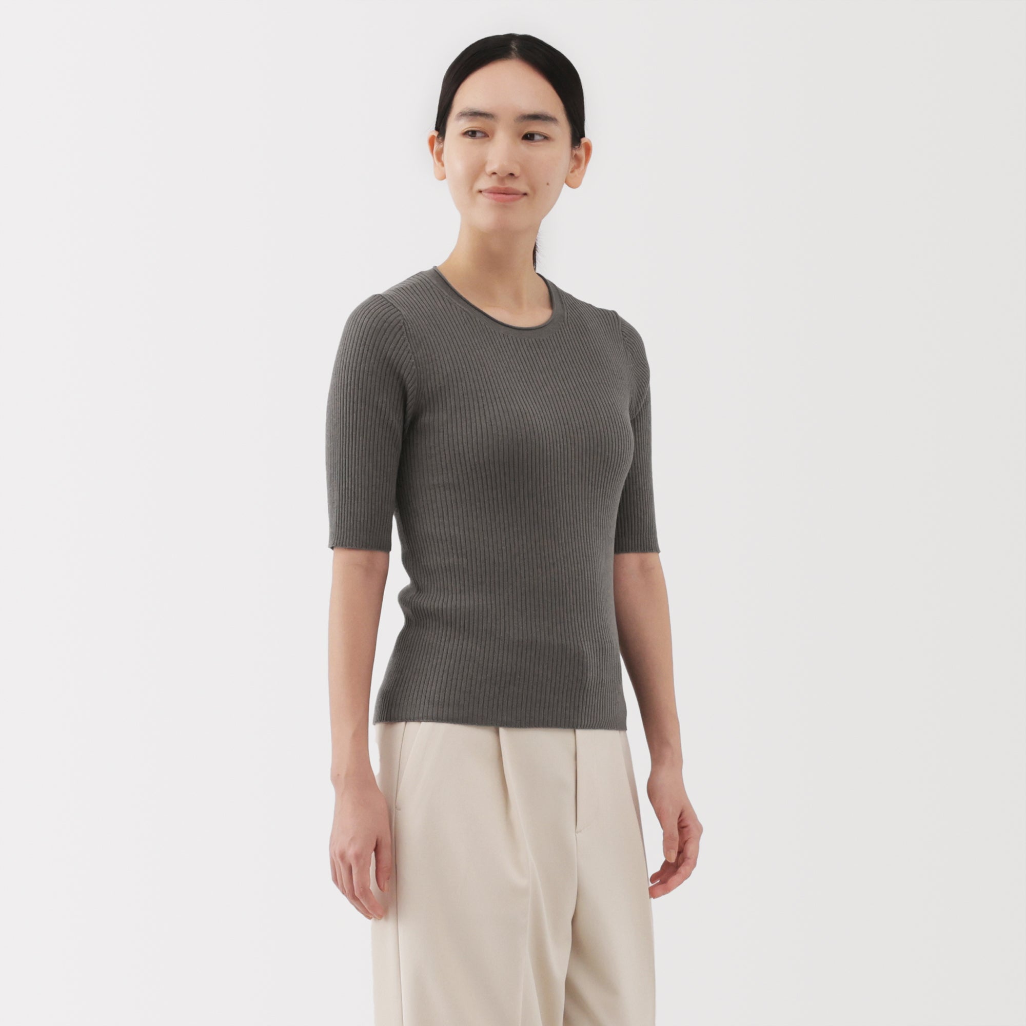 Lyocell Blend Half Sleeve Sweater - Image 24