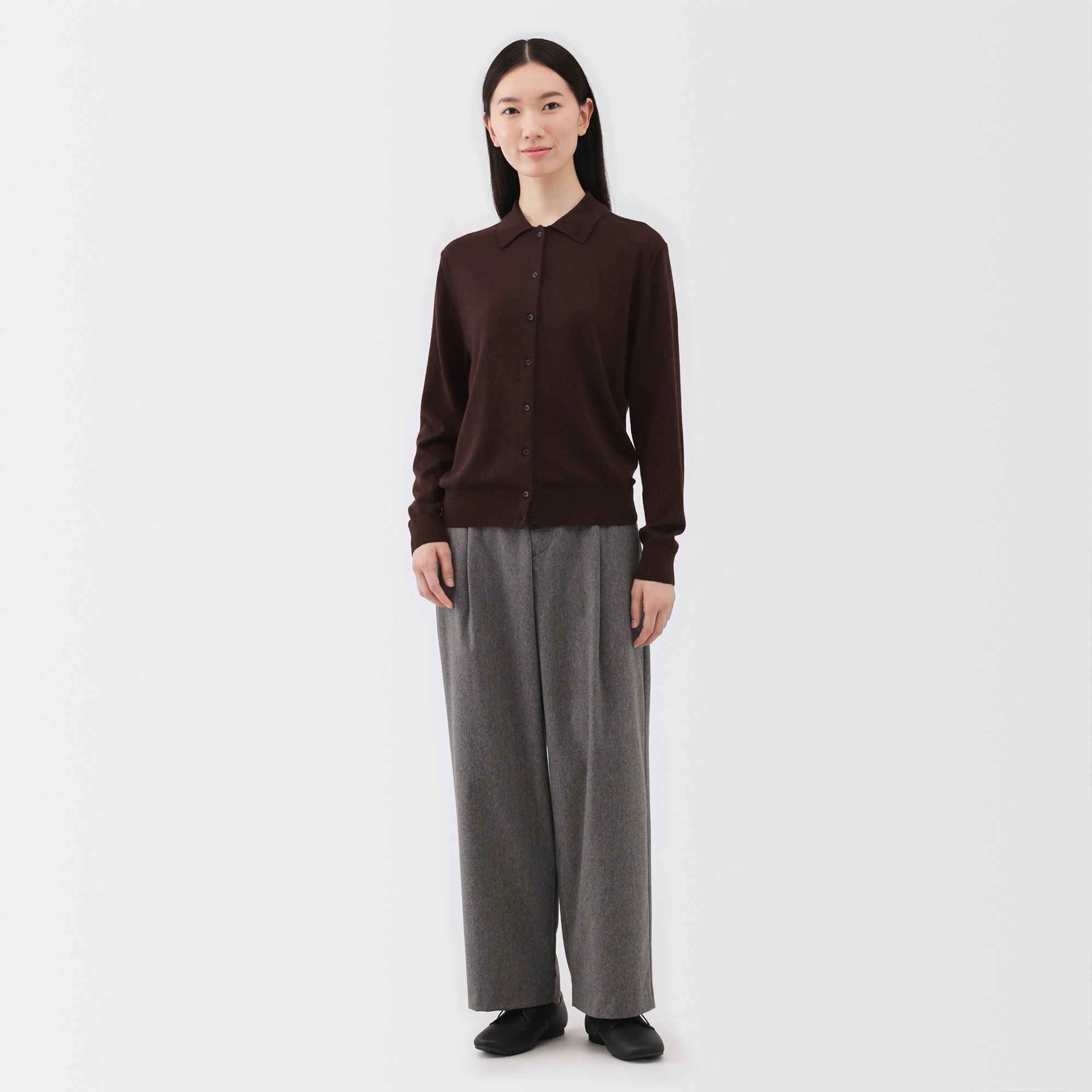 Wool Polo Cardigan - Image 4