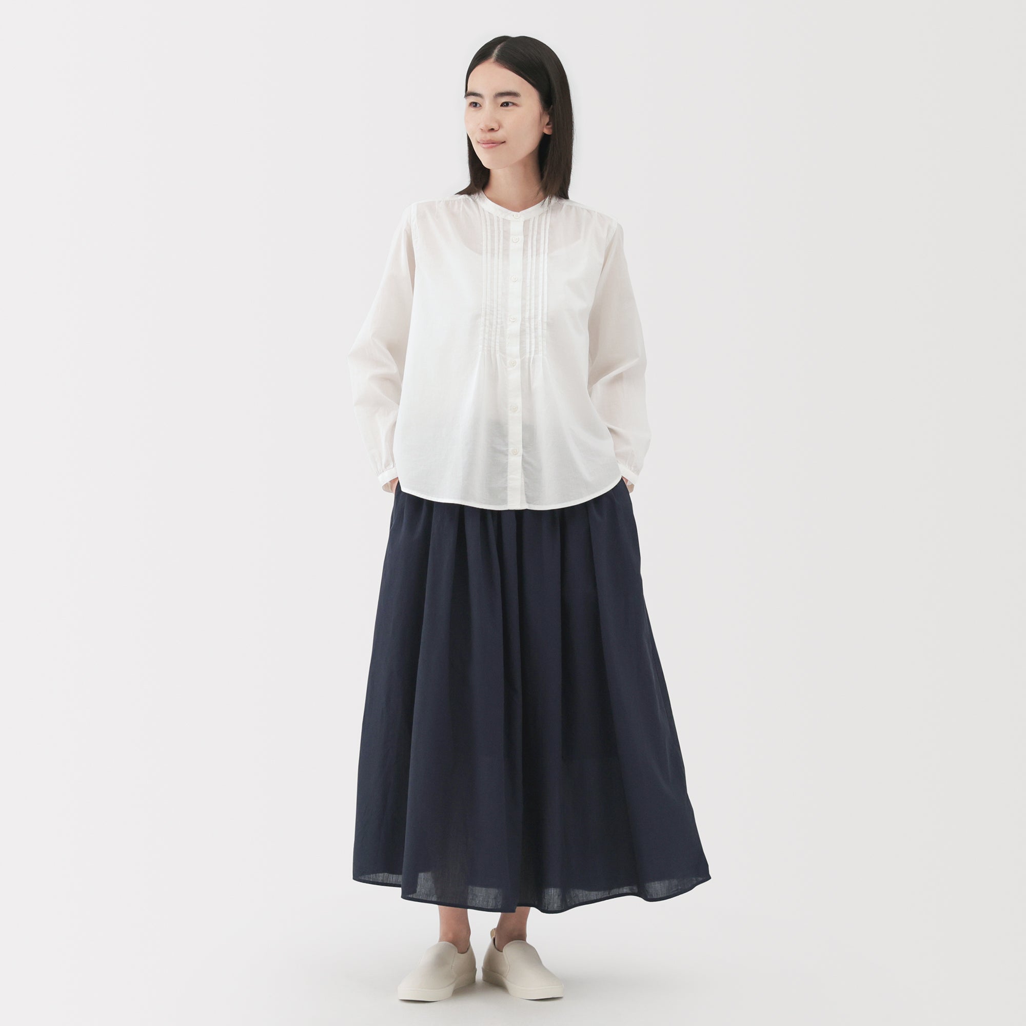 Cotton Voile Gathered Skirt - Image 4