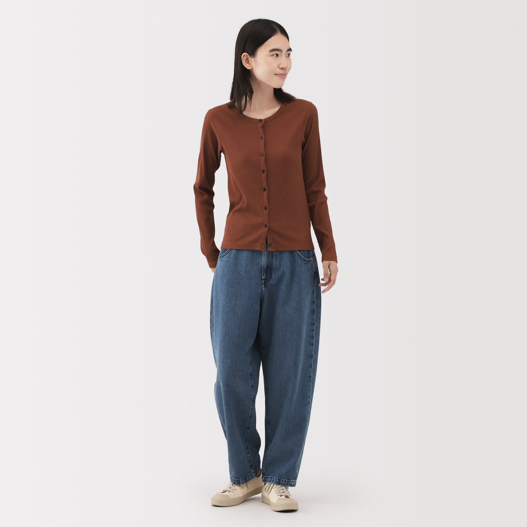 Kapok Blend Denim Barrel Pants - Image 13