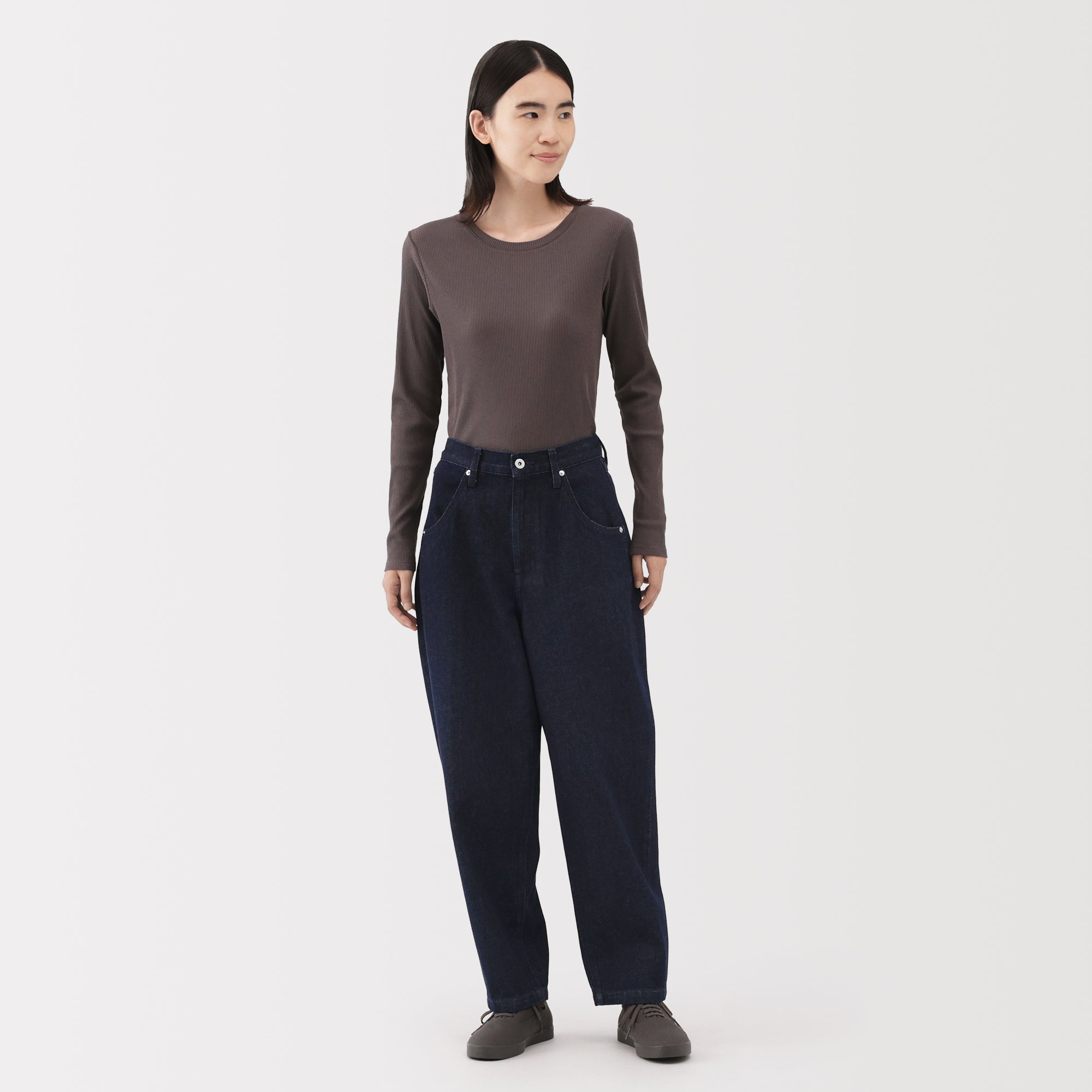 Kapok Blend Denim Barrel Pants - Image 4