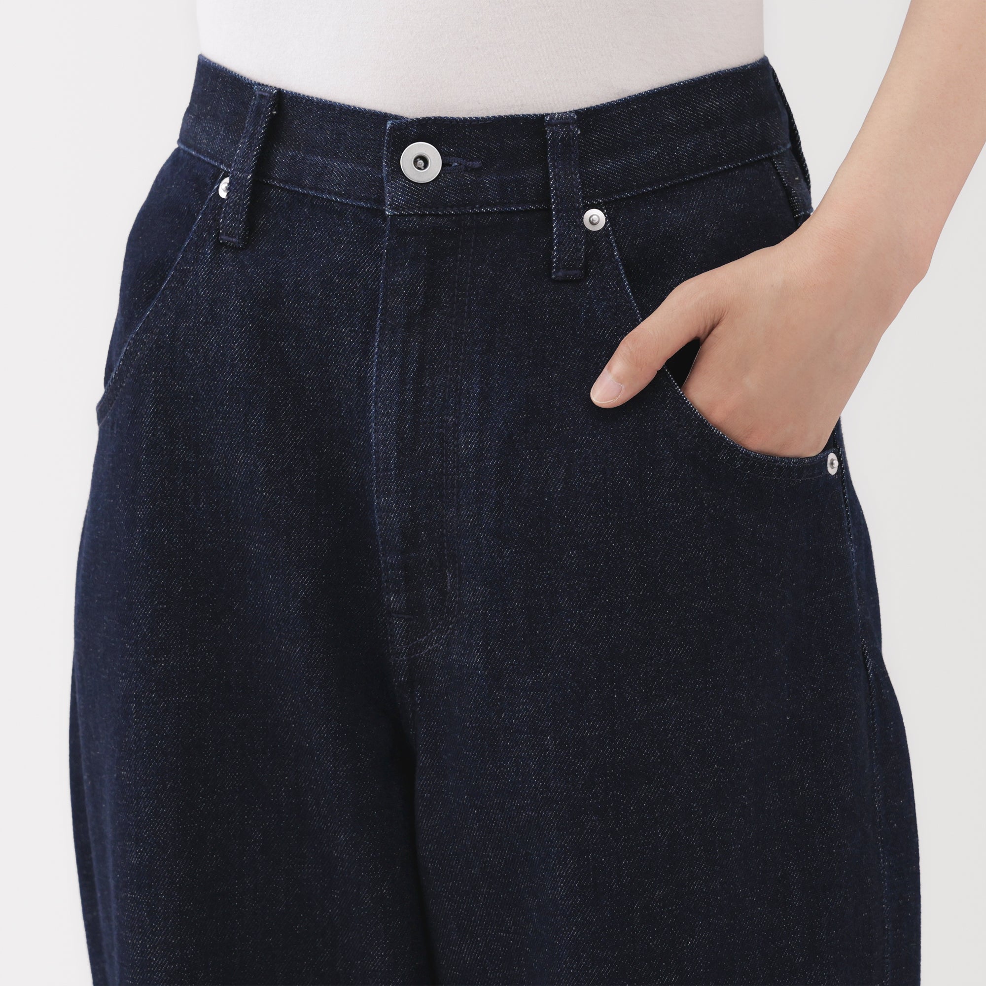 Kapok Blend Denim Barrel Pants - Image 7