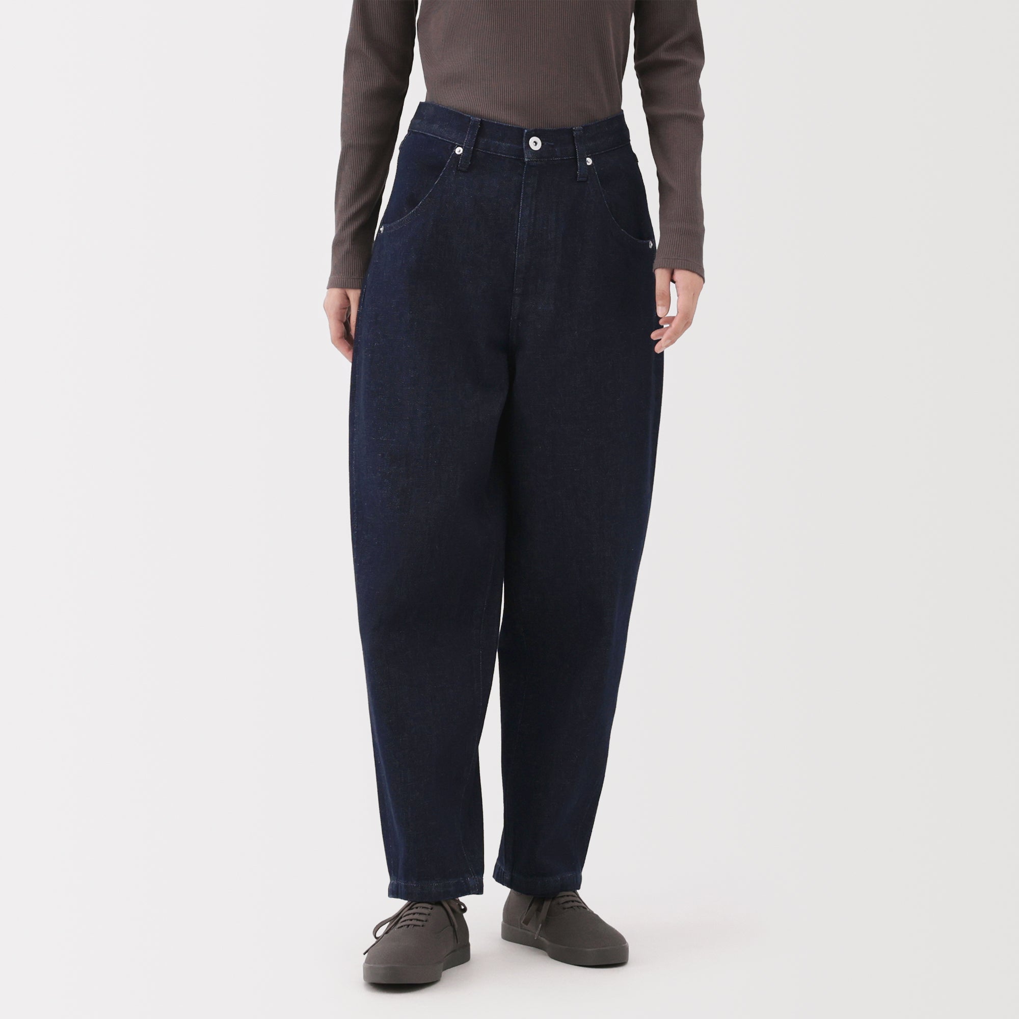 Kapok Blend Denim Barrel Pants - Image 3