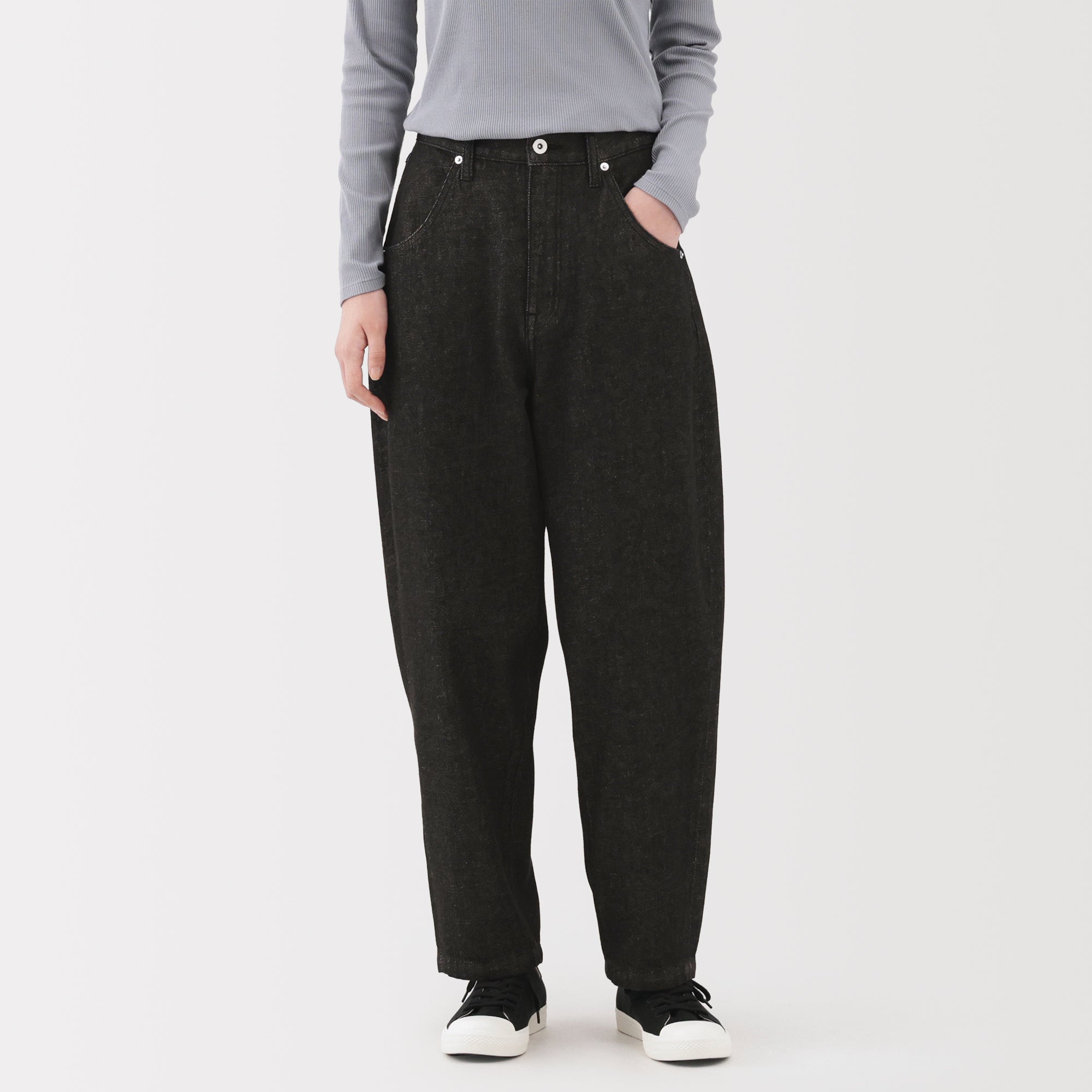 Kapok Blend Denim Barrel Pants - Image 3