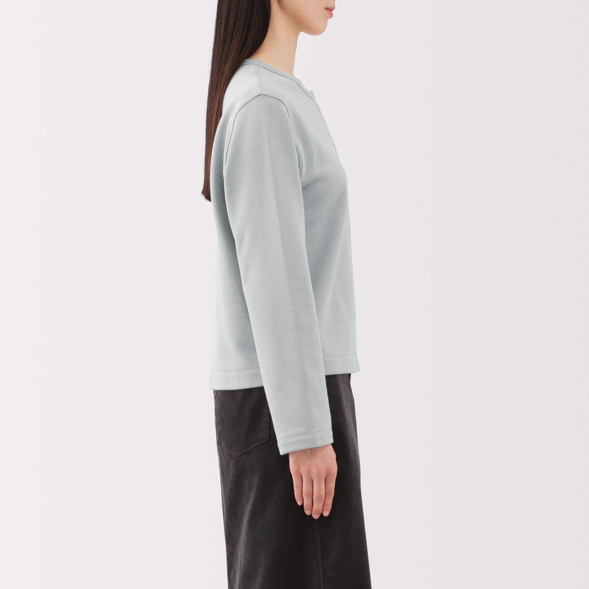 French Terry Sweatshirt Cardigan - Image 13