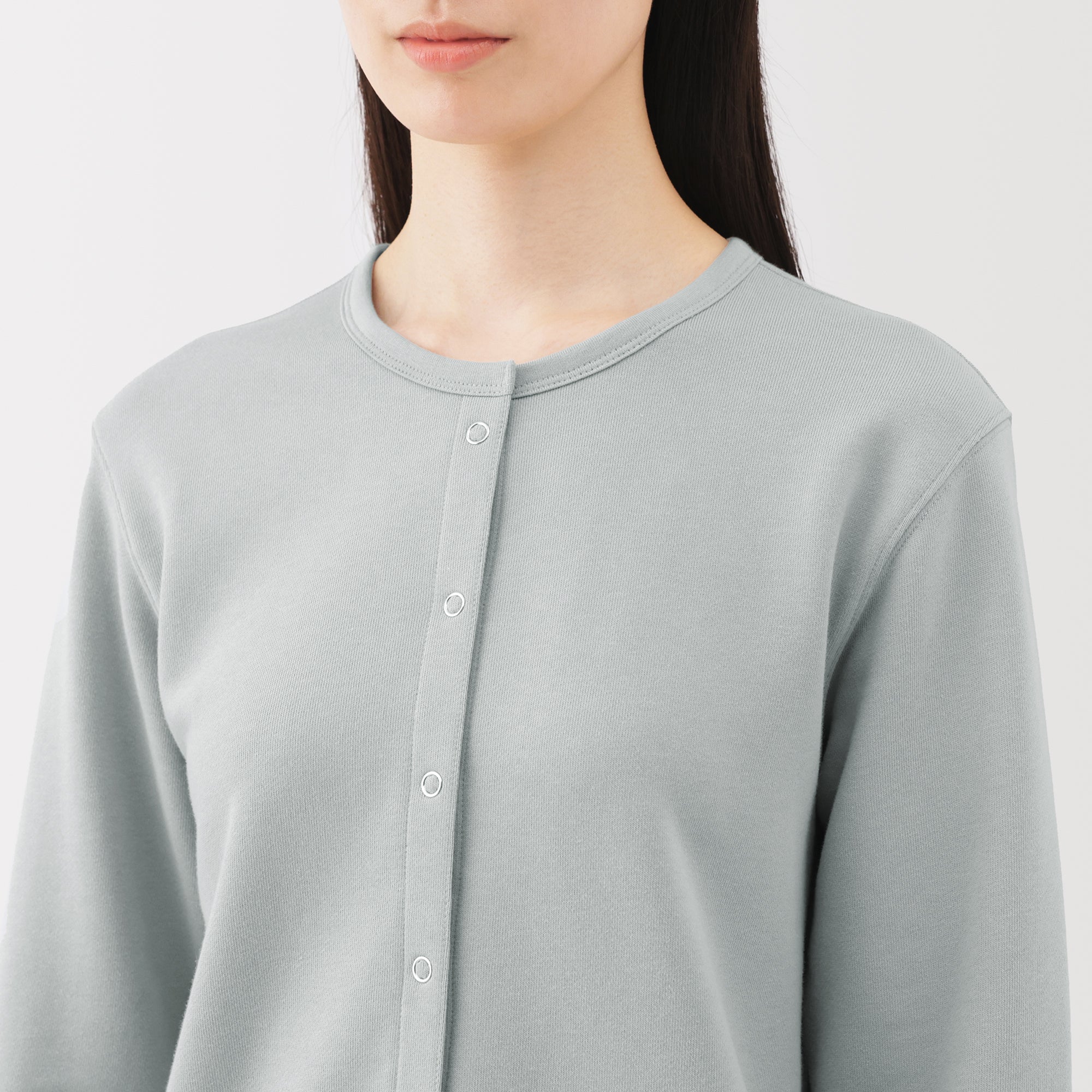 French Terry Sweatshirt Cardigan - Image 15