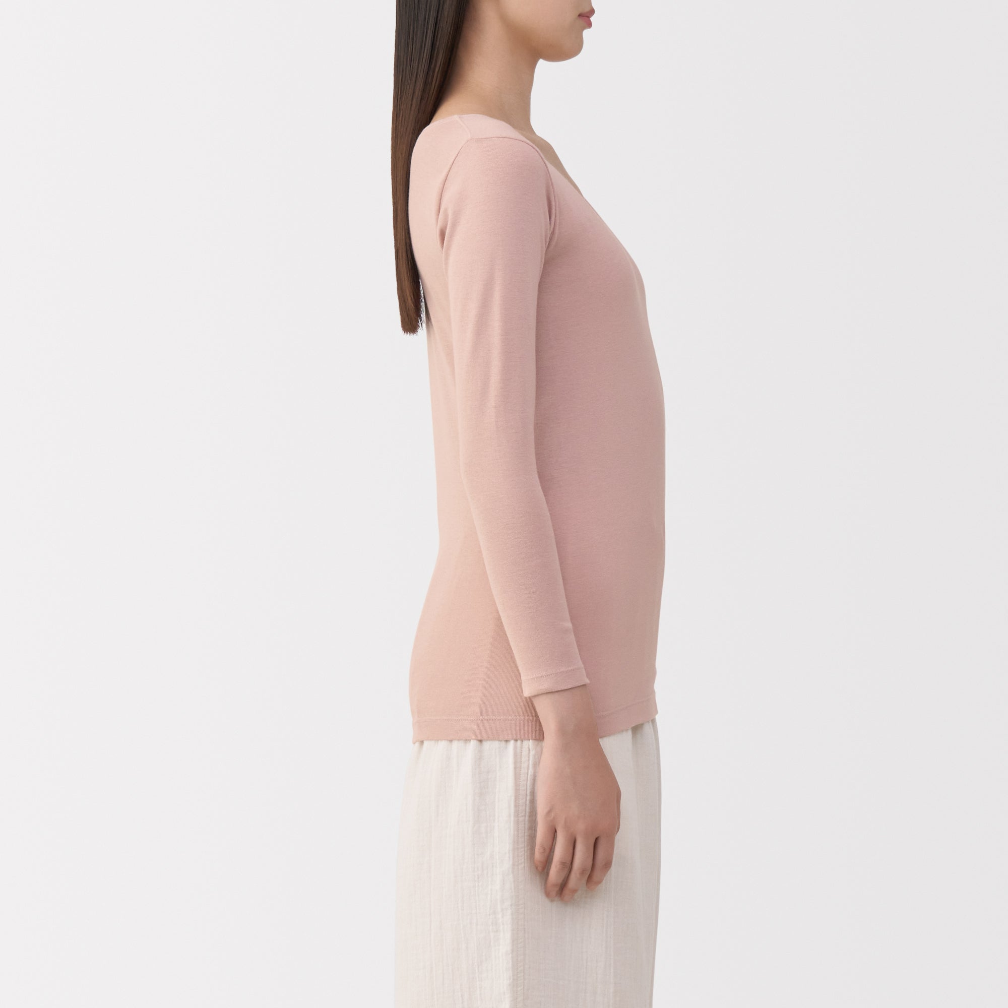 Warm Cotton U-Neck T-Shirt - Image 35