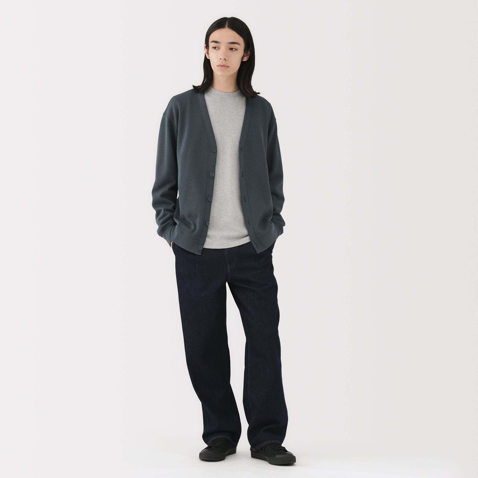 Double Knitted V-Neck Cardigan - Image 5