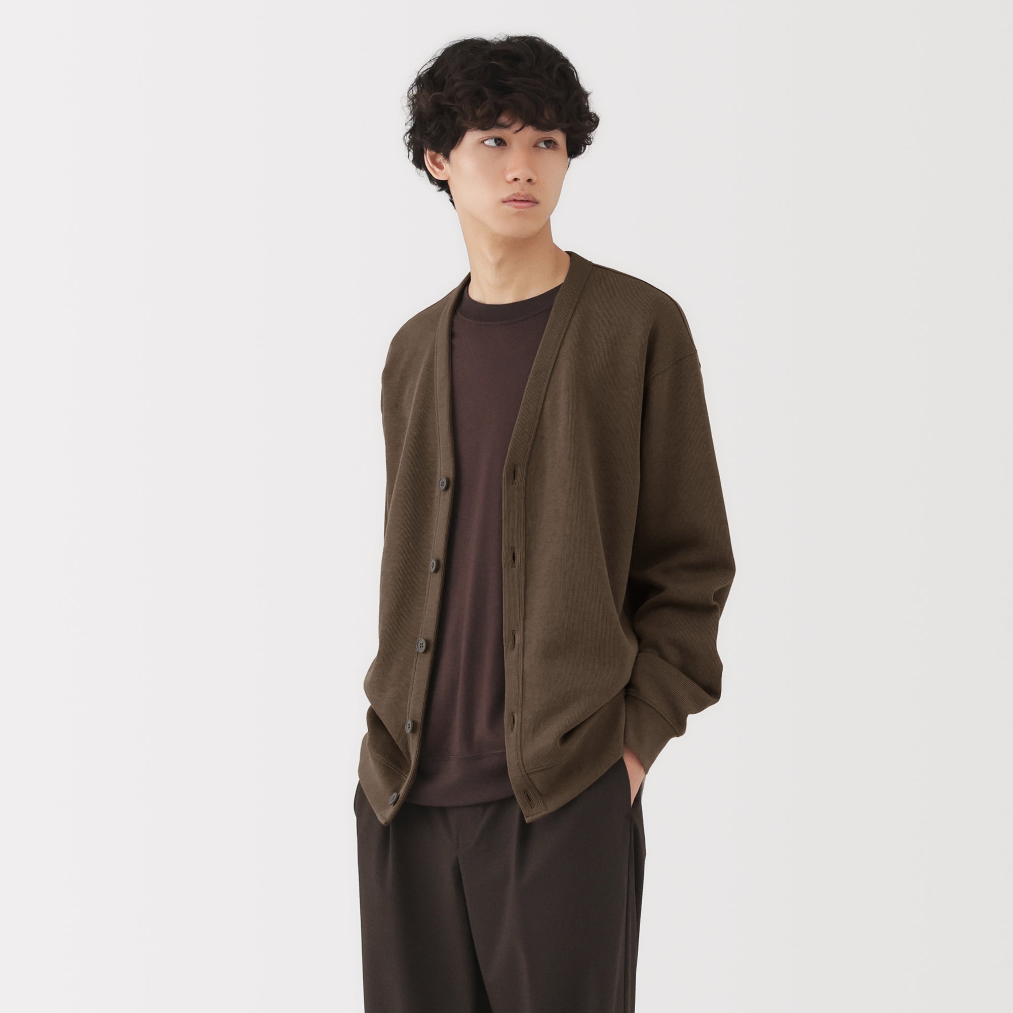 Double Knitted V-Neck Cardigan - Image 13
