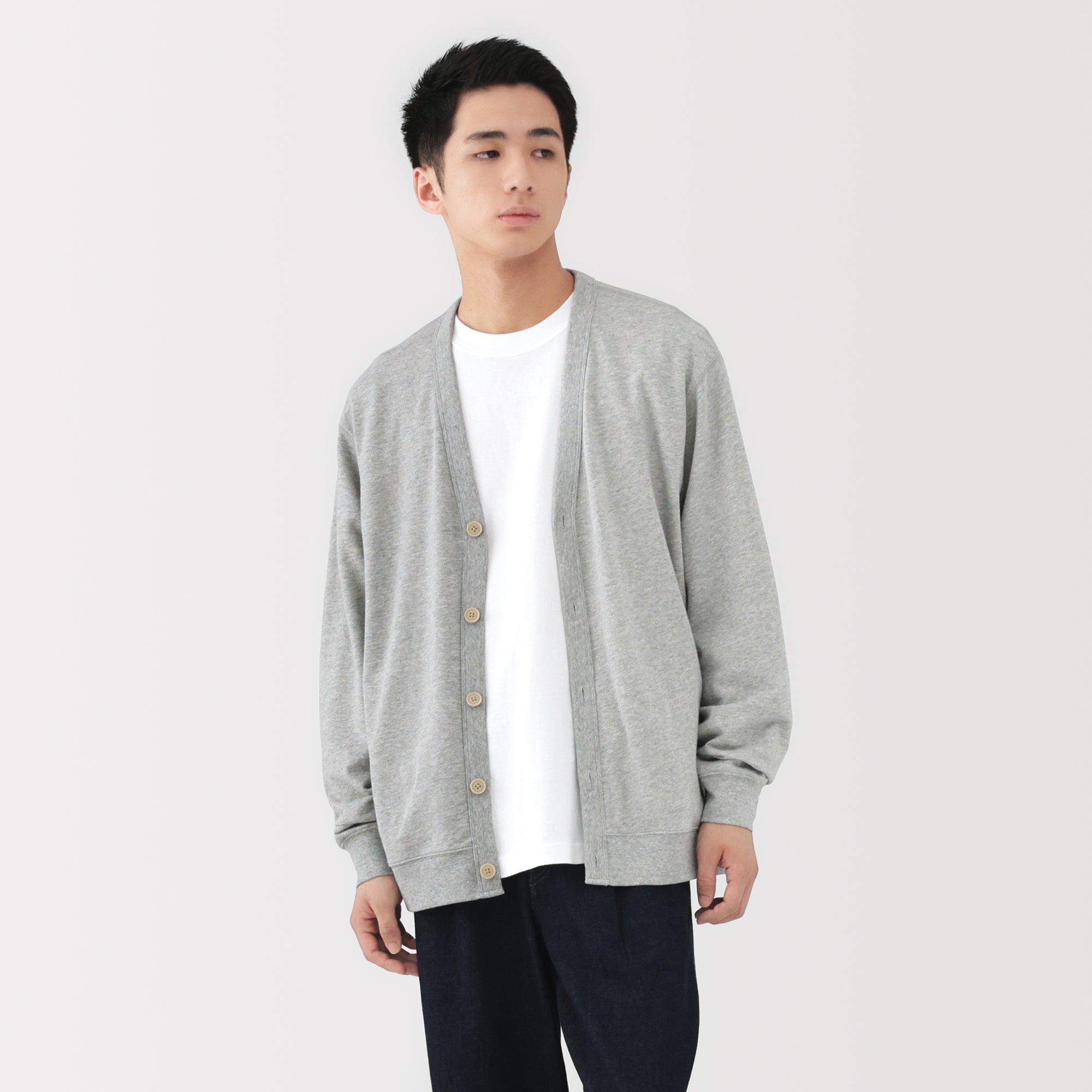 Sweatshirt V-Neck Cardigan - Image 3