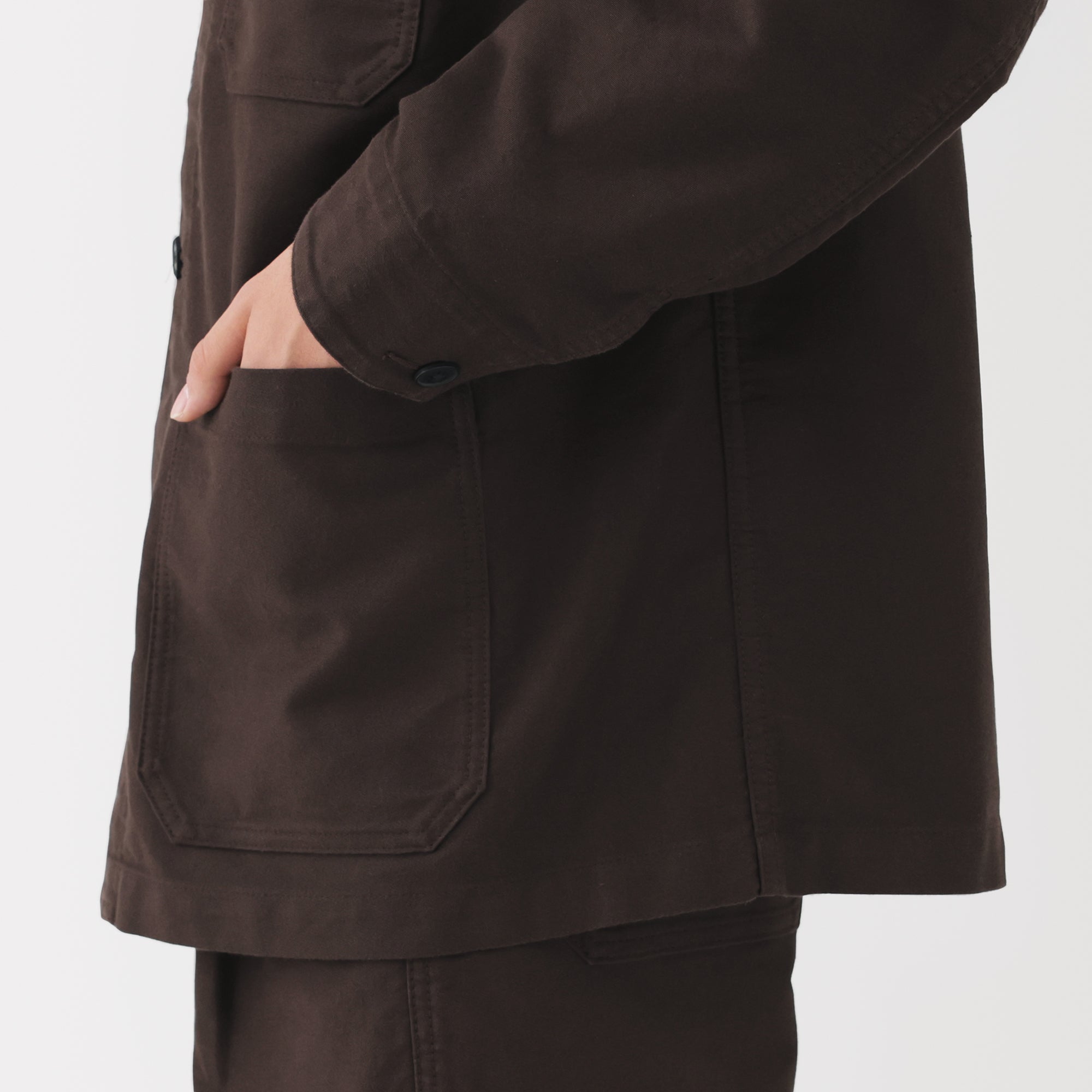 Kapok Blend Moleskin Coverall Jacket - Image 8