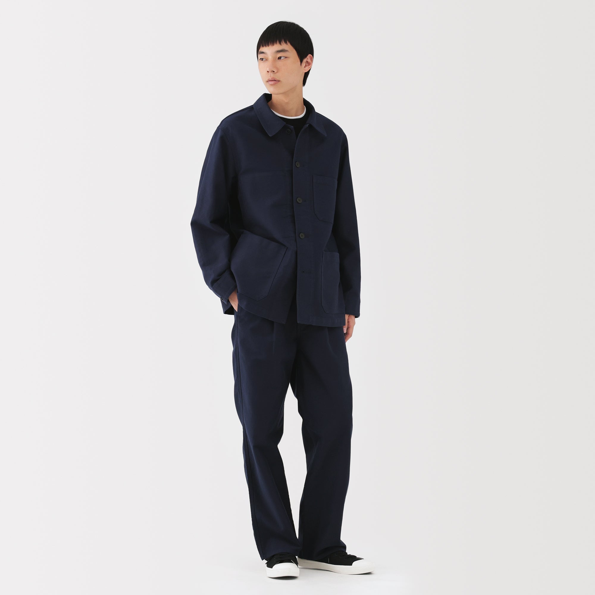 Kapok Blend Moleskin Coverall Jacket - Image 13