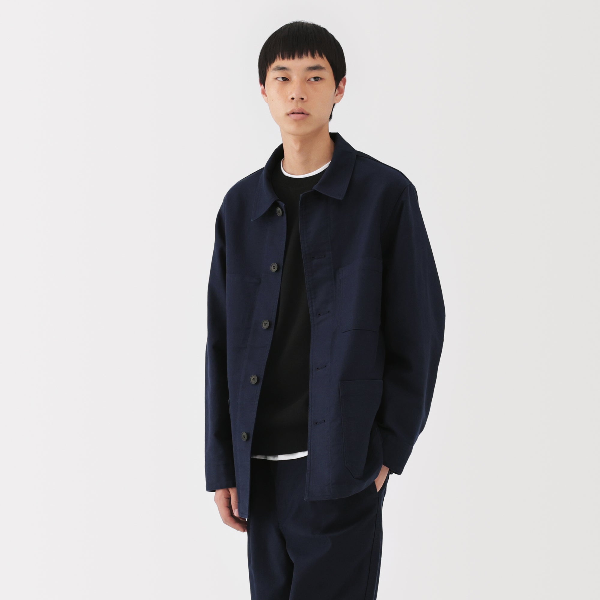 Kapok Blend Moleskin Coverall Jacket - Image 12
