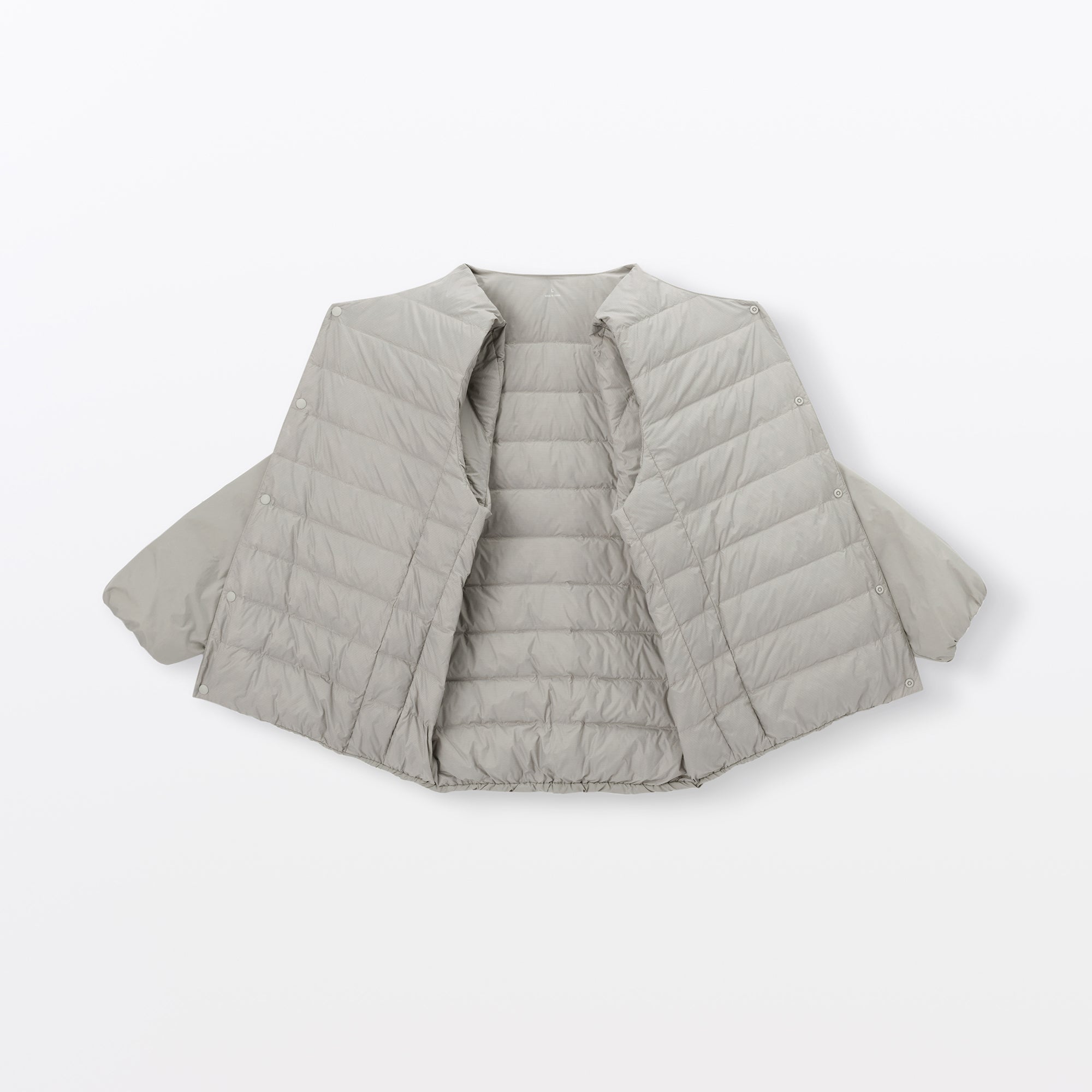 Lightweight Down Collarless Jacket - Image 20