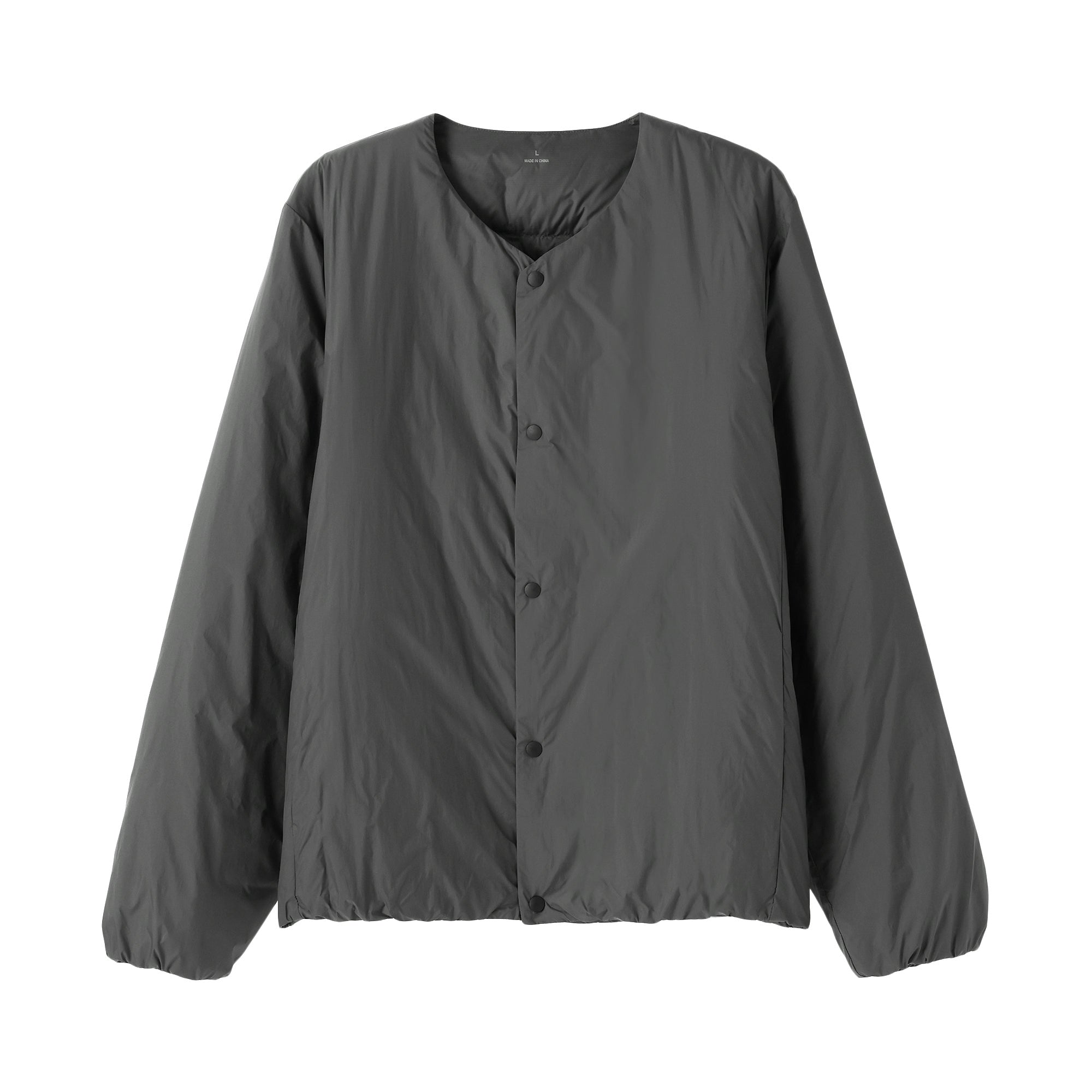 Lightweight Down Collarless Jacket - Image 2