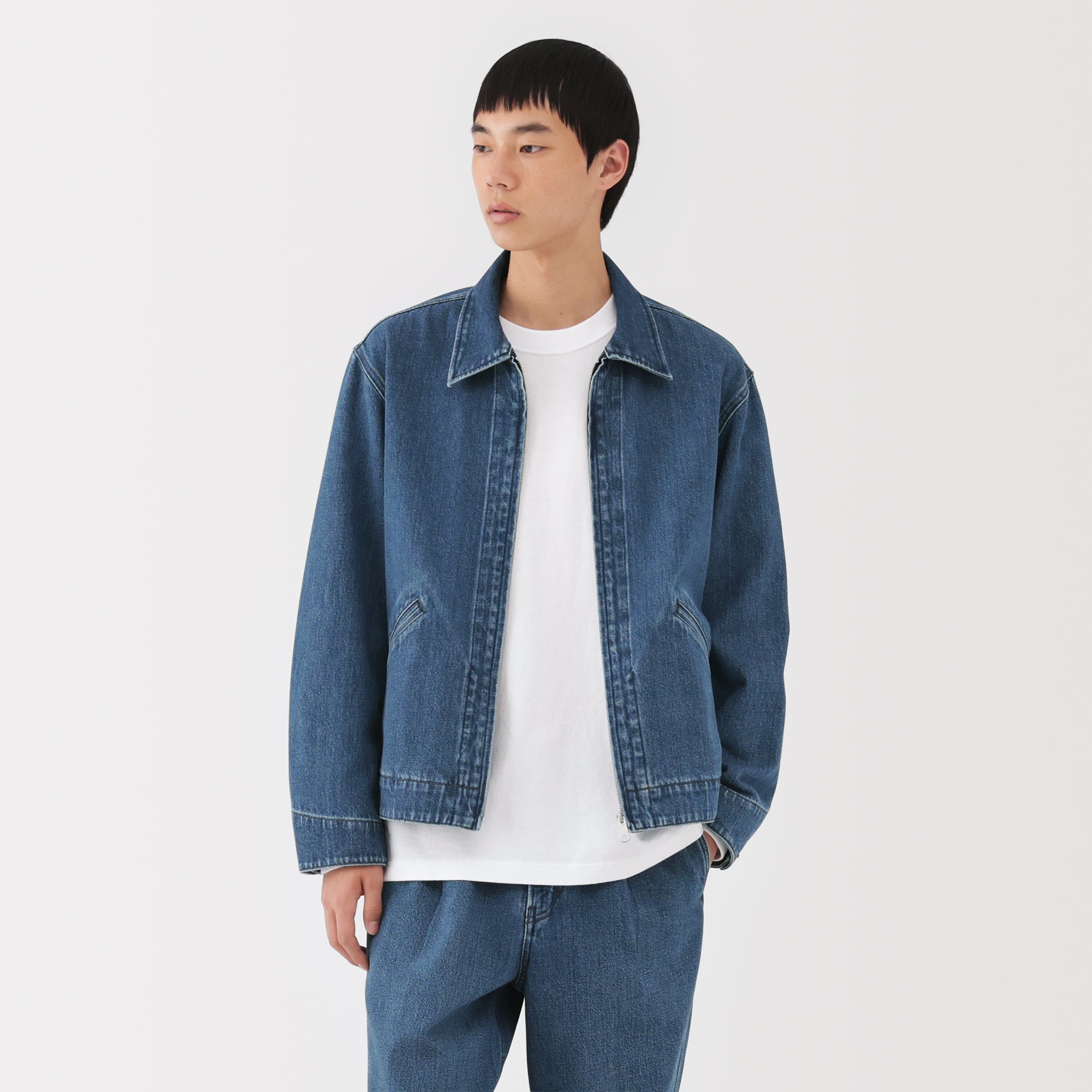 Kapok Blend Denim Blouson - Image 3