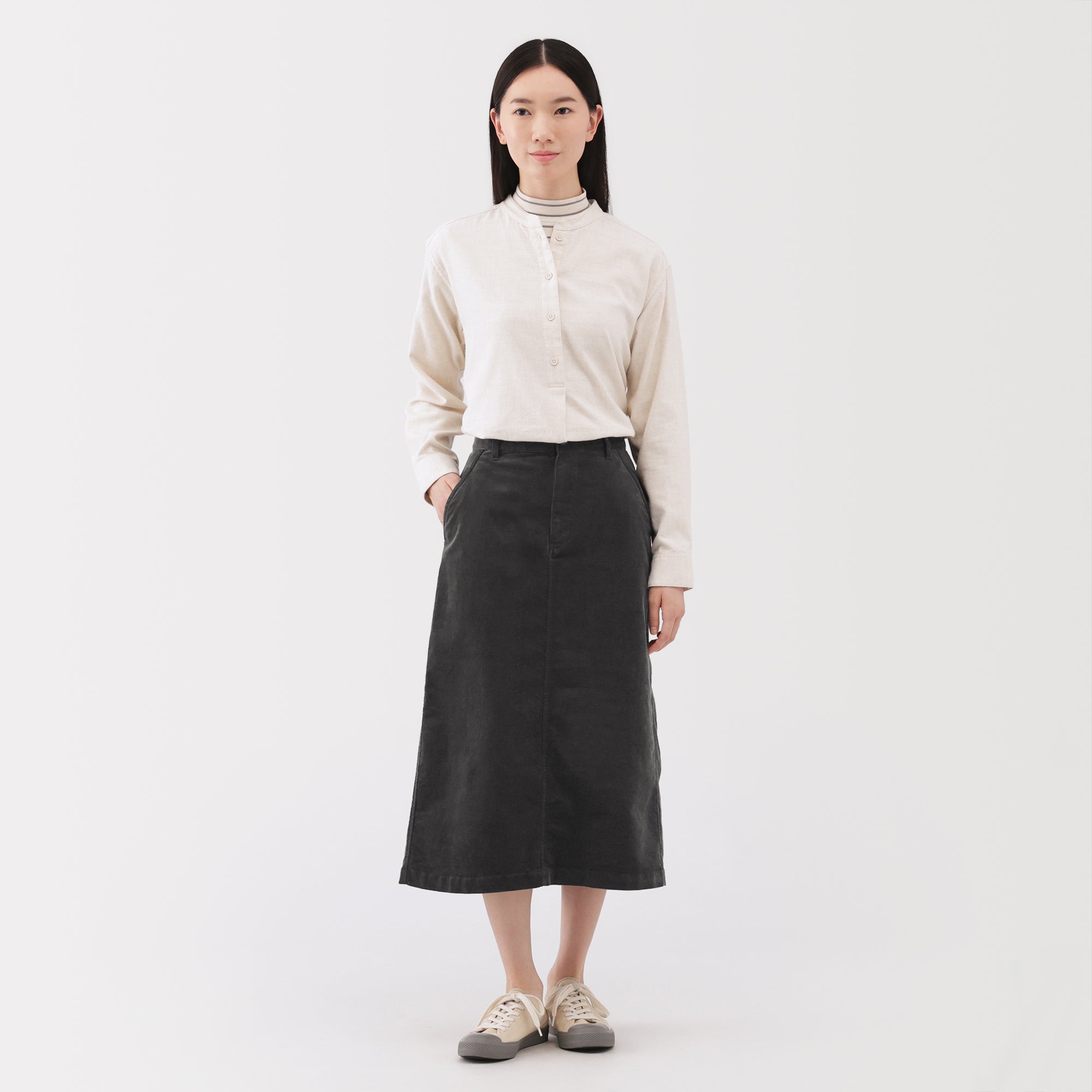 Corduroy Pencil Skirt - Image 28