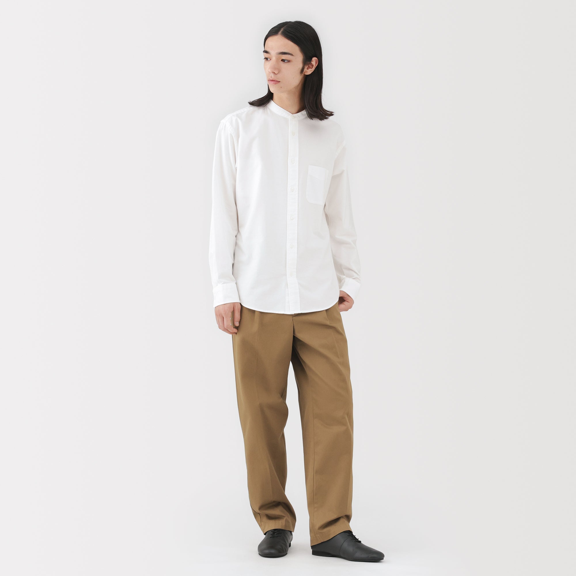 Oxford Stand Collar Shirt - Image 22
