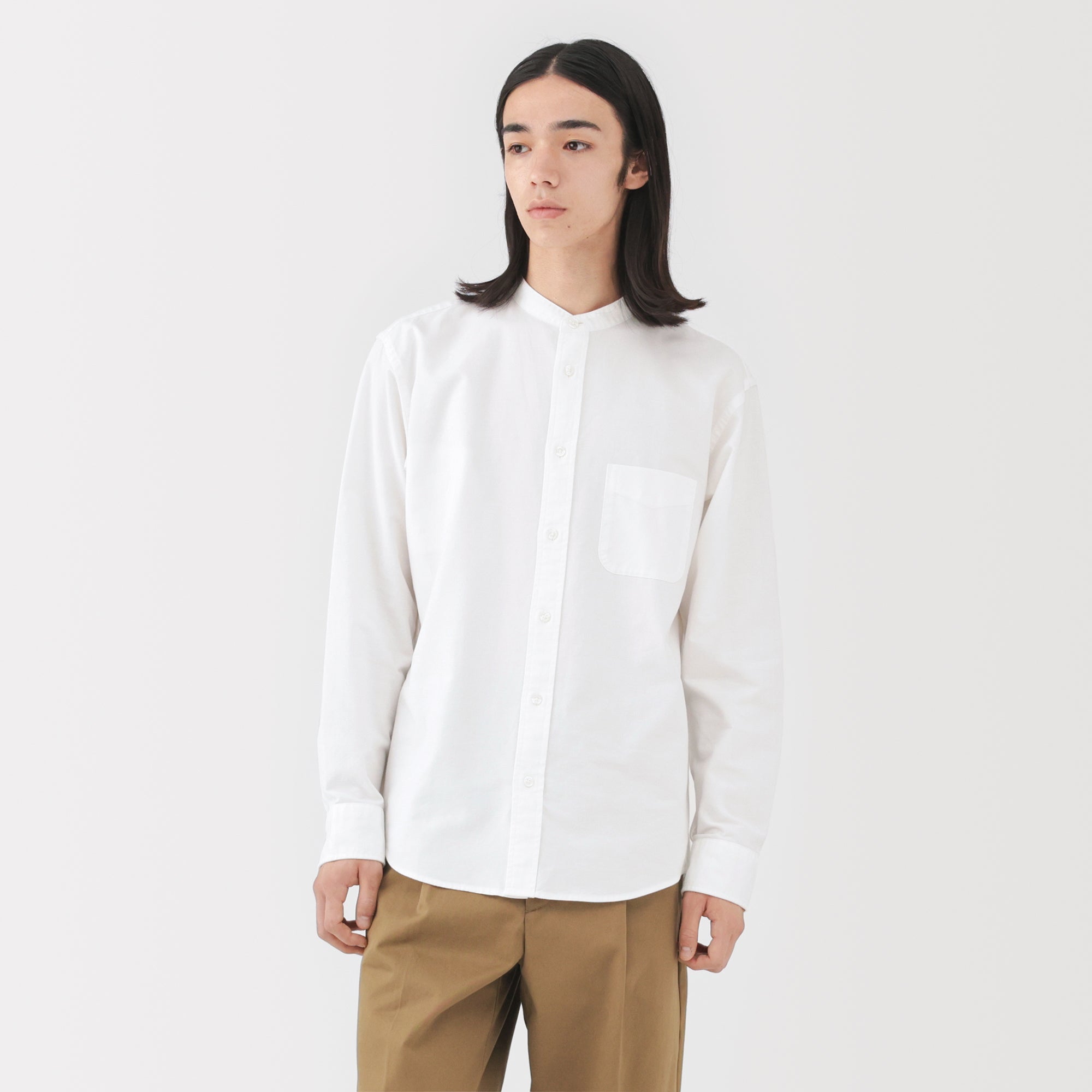Oxford Stand Collar Shirt - Image 21