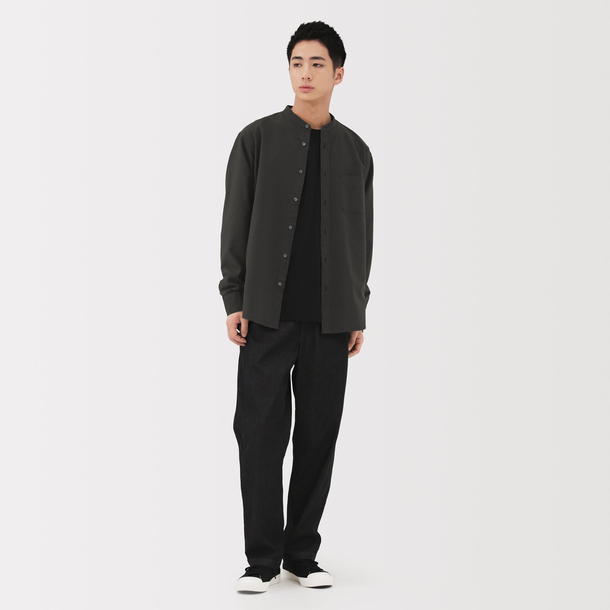 Oxford Stand Collar Shirt - Image 31