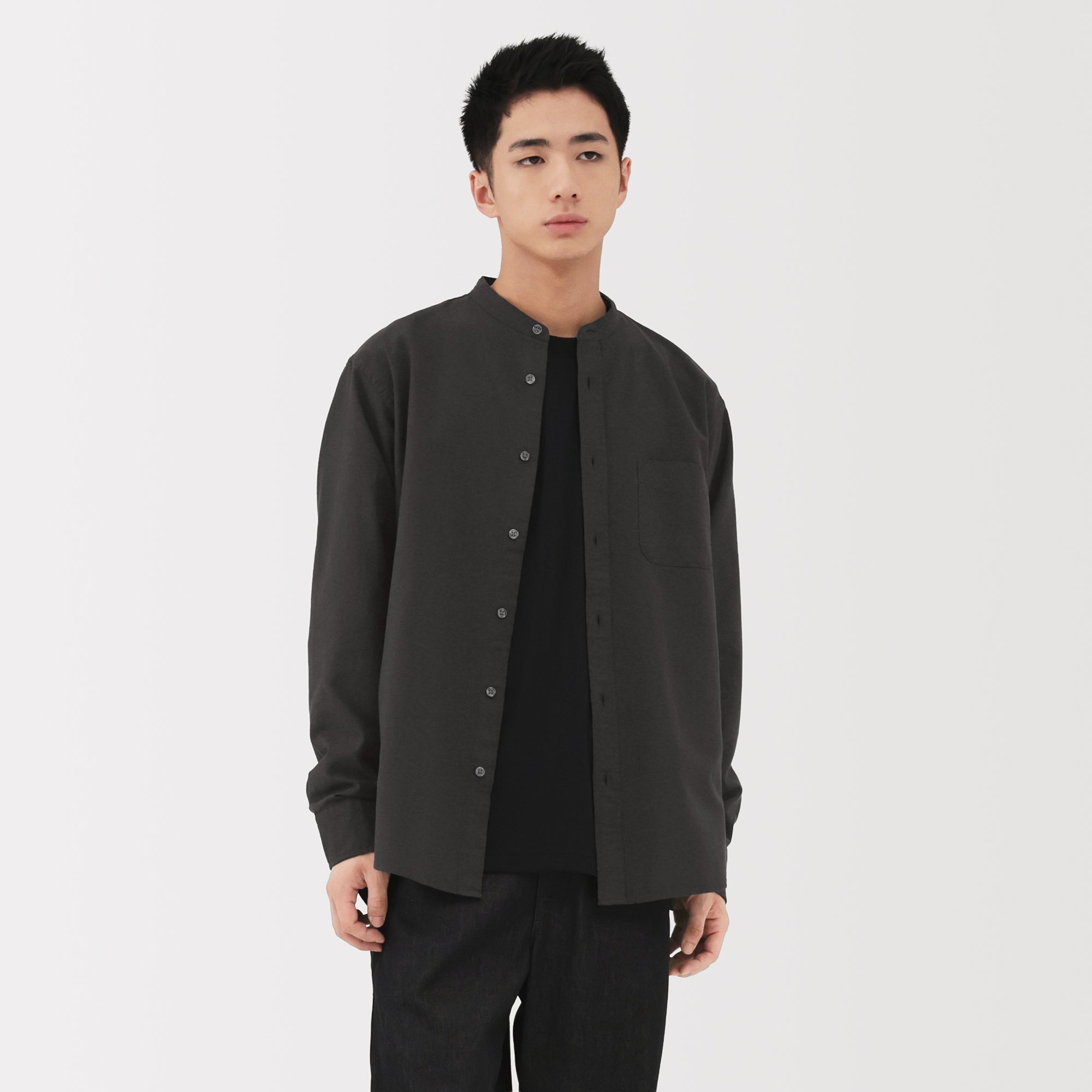 Oxford Stand Collar Shirt - Image 30