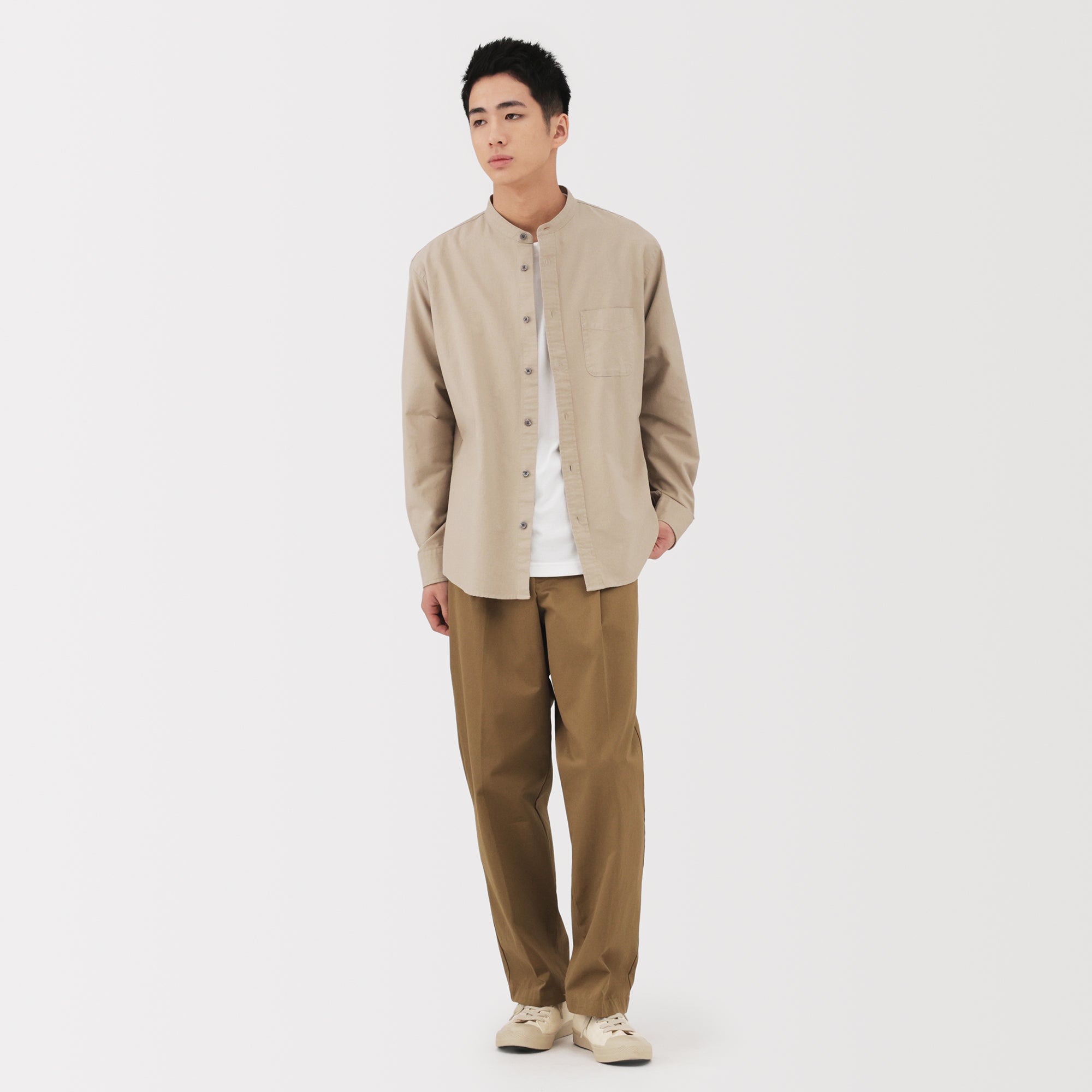 Oxford Stand Collar Shirt - Image 40