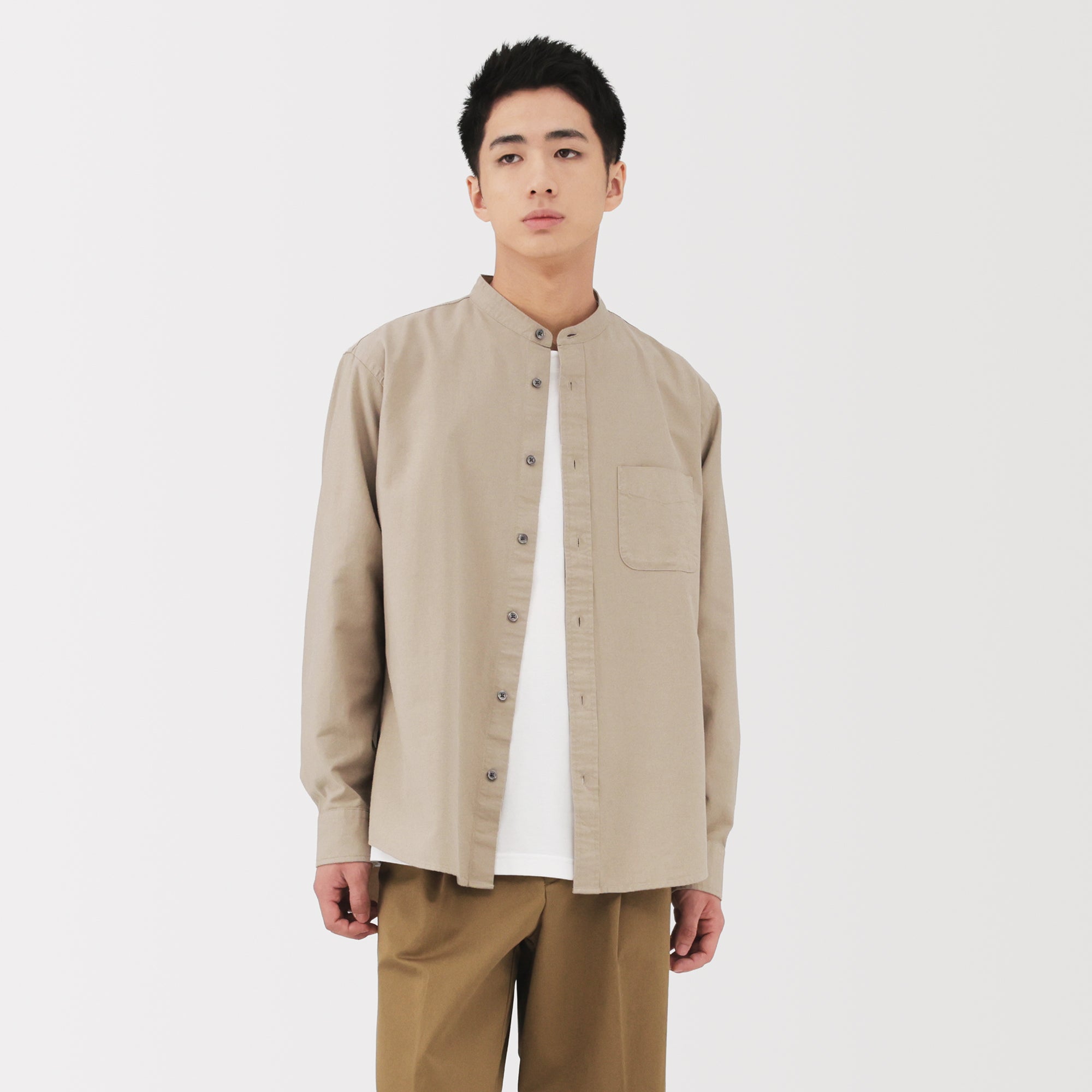 Oxford Stand Collar Shirt - Image 39