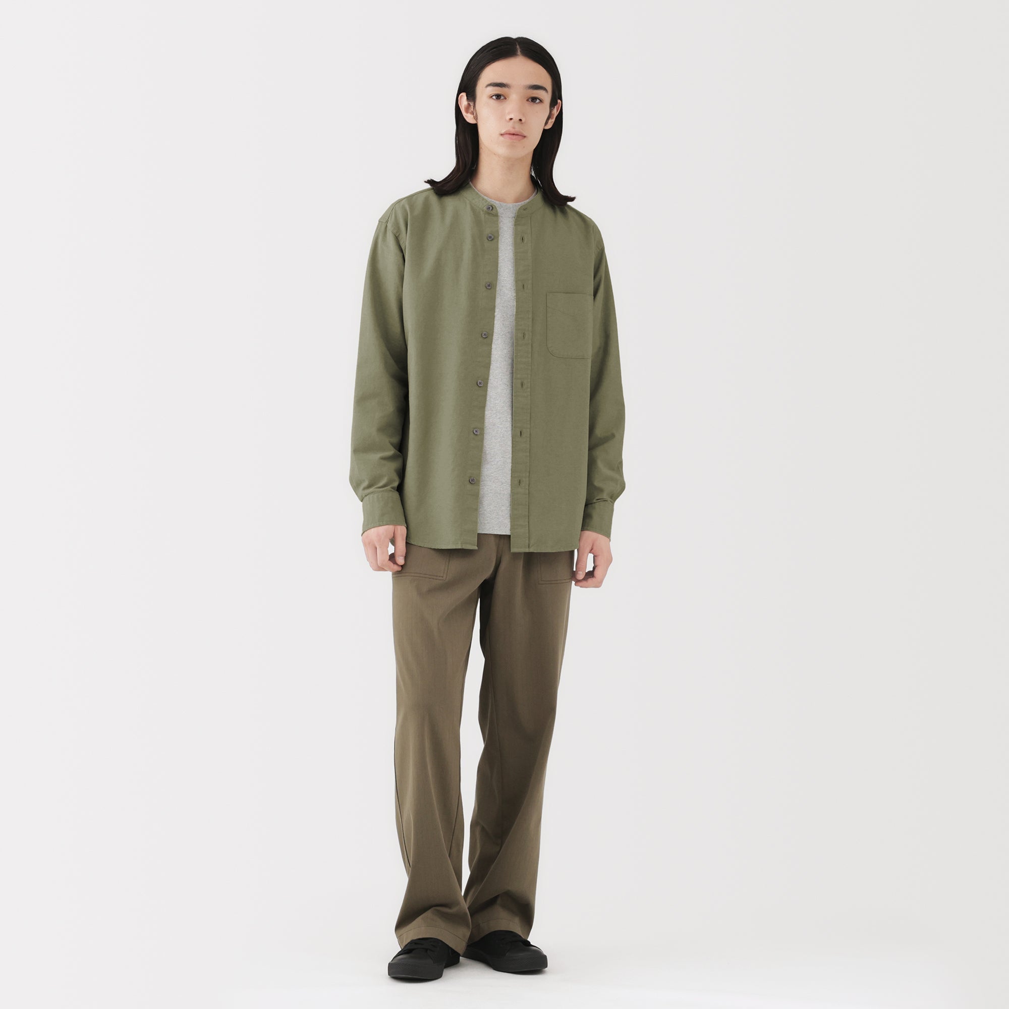 Oxford Stand Collar Shirt - Image 15