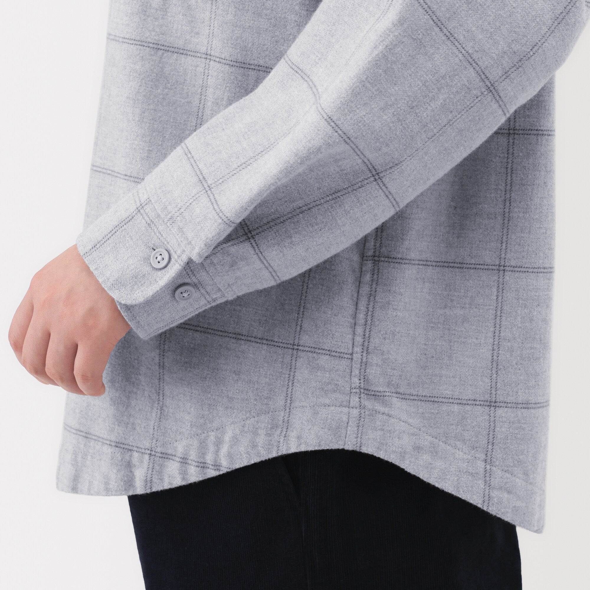 Flannel Stand Collar Shirt - Image 64