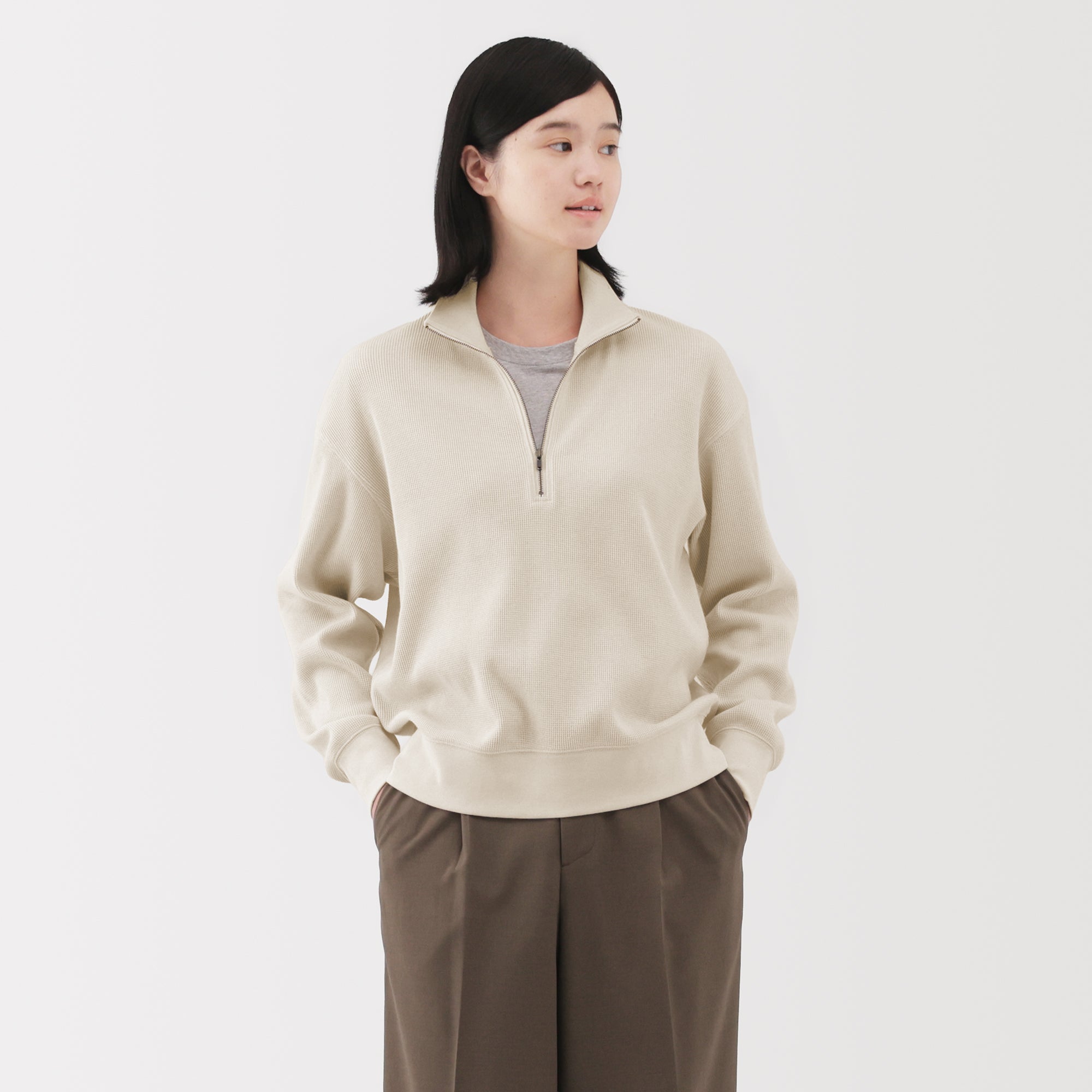Waffle Half-Zip Pullover - Image 3