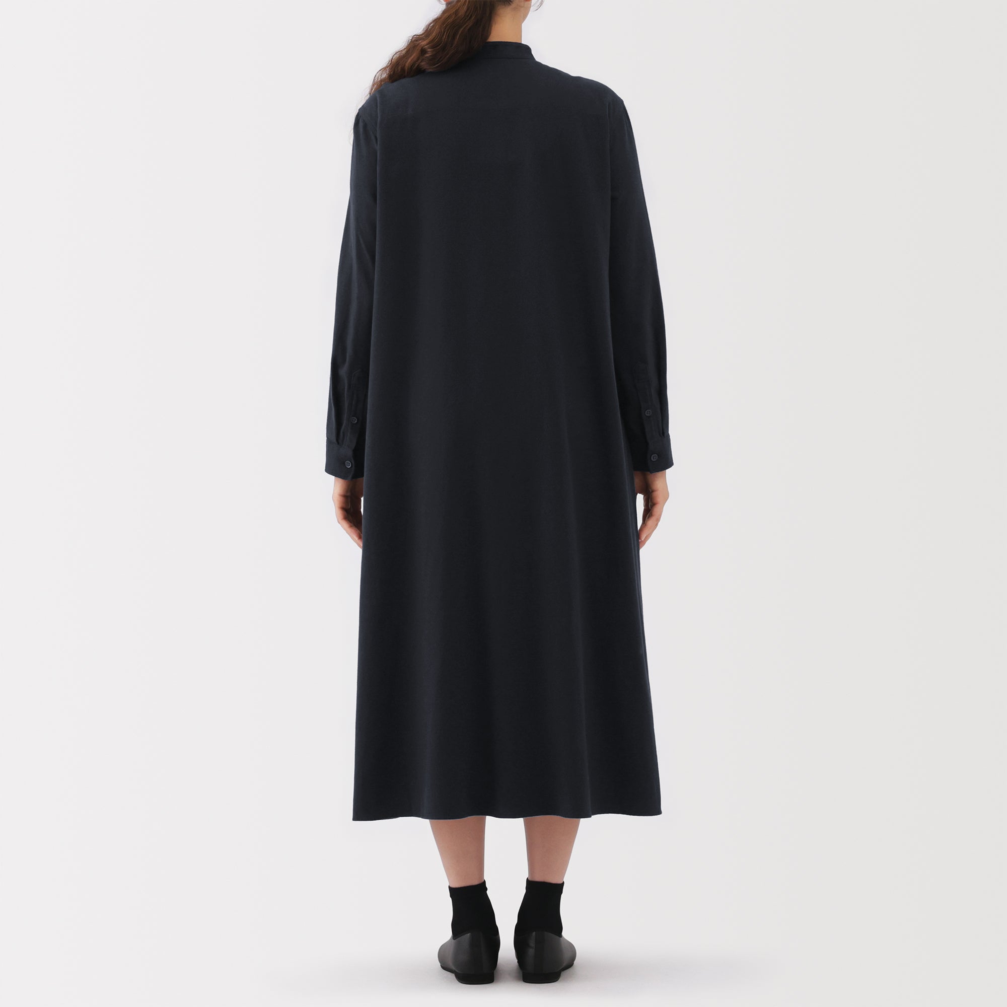 Flannel Stand Collar Dress - Image 30