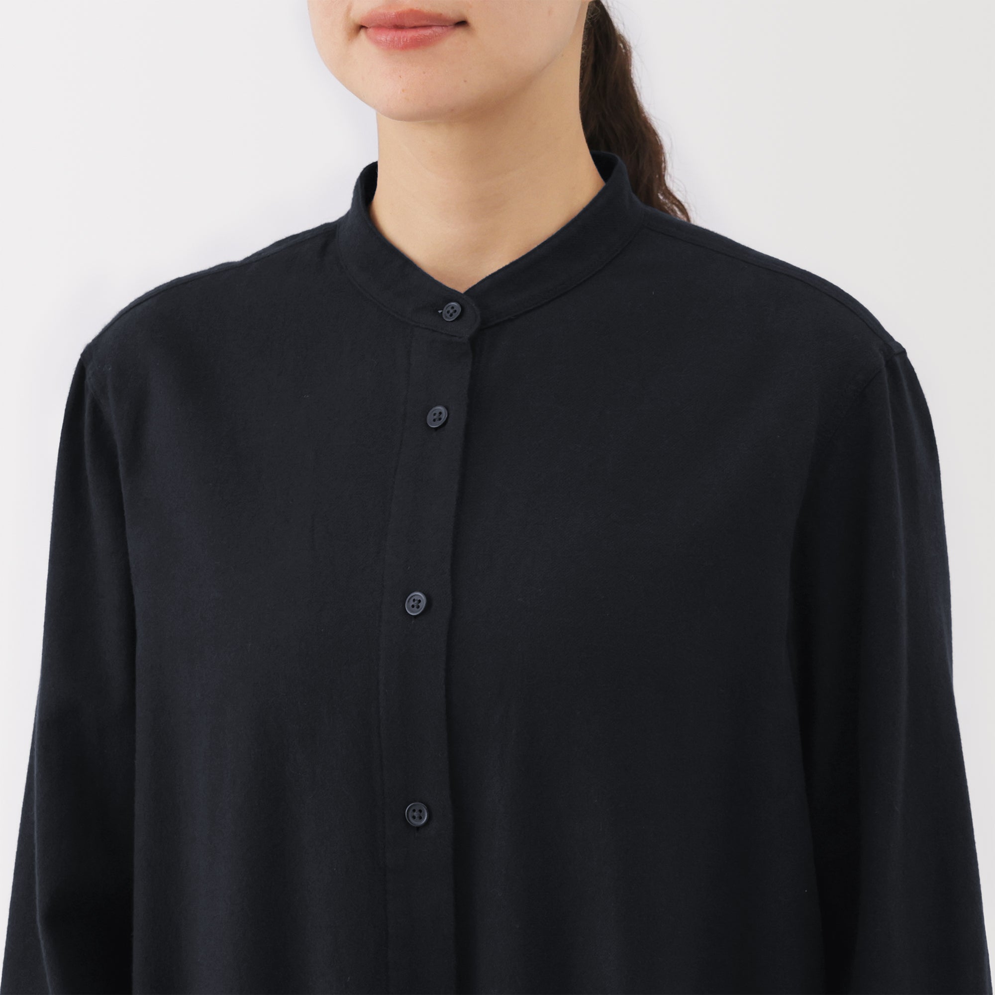 Flannel Stand Collar Dress - Image 31