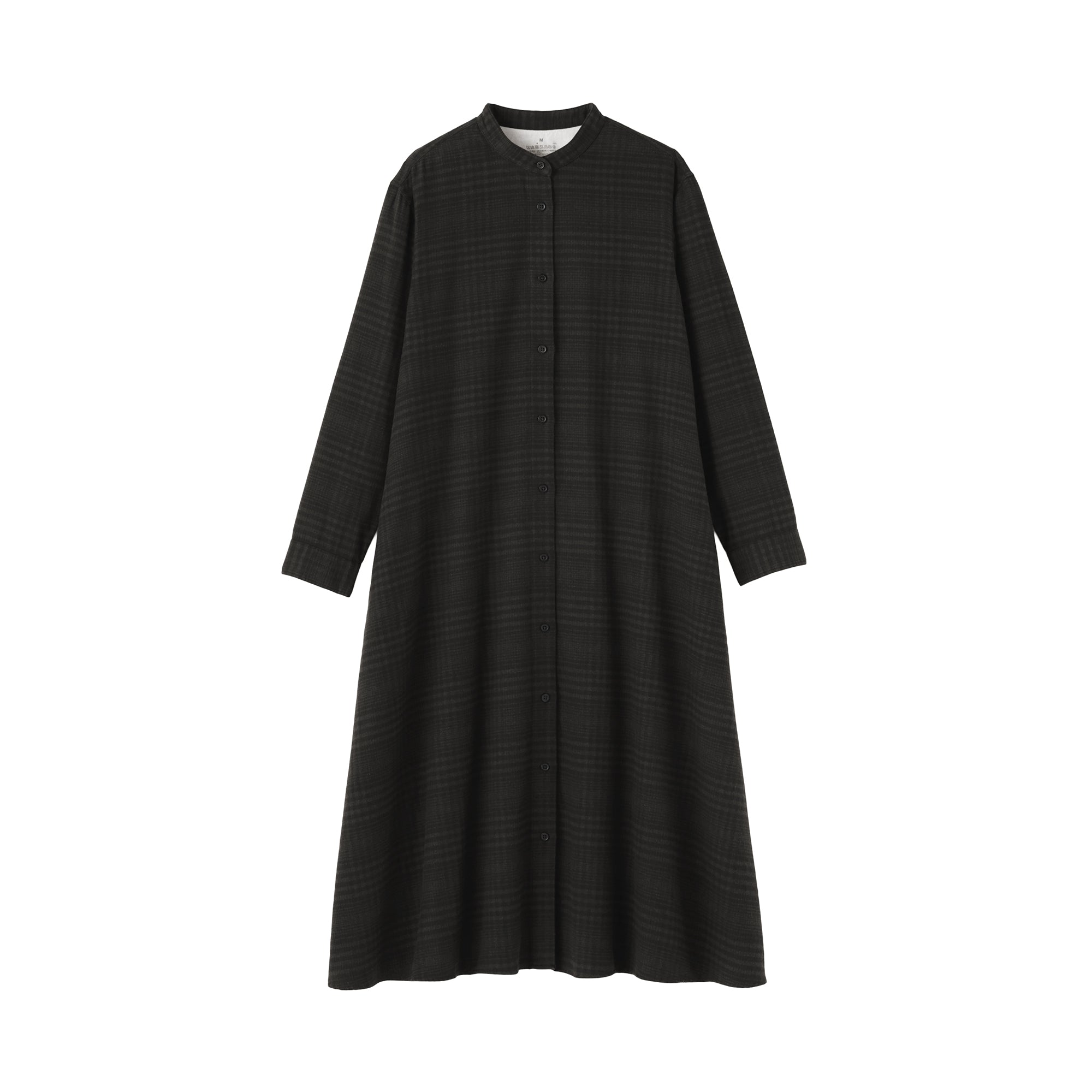 Flannel Stand Collar Dress - Image 2