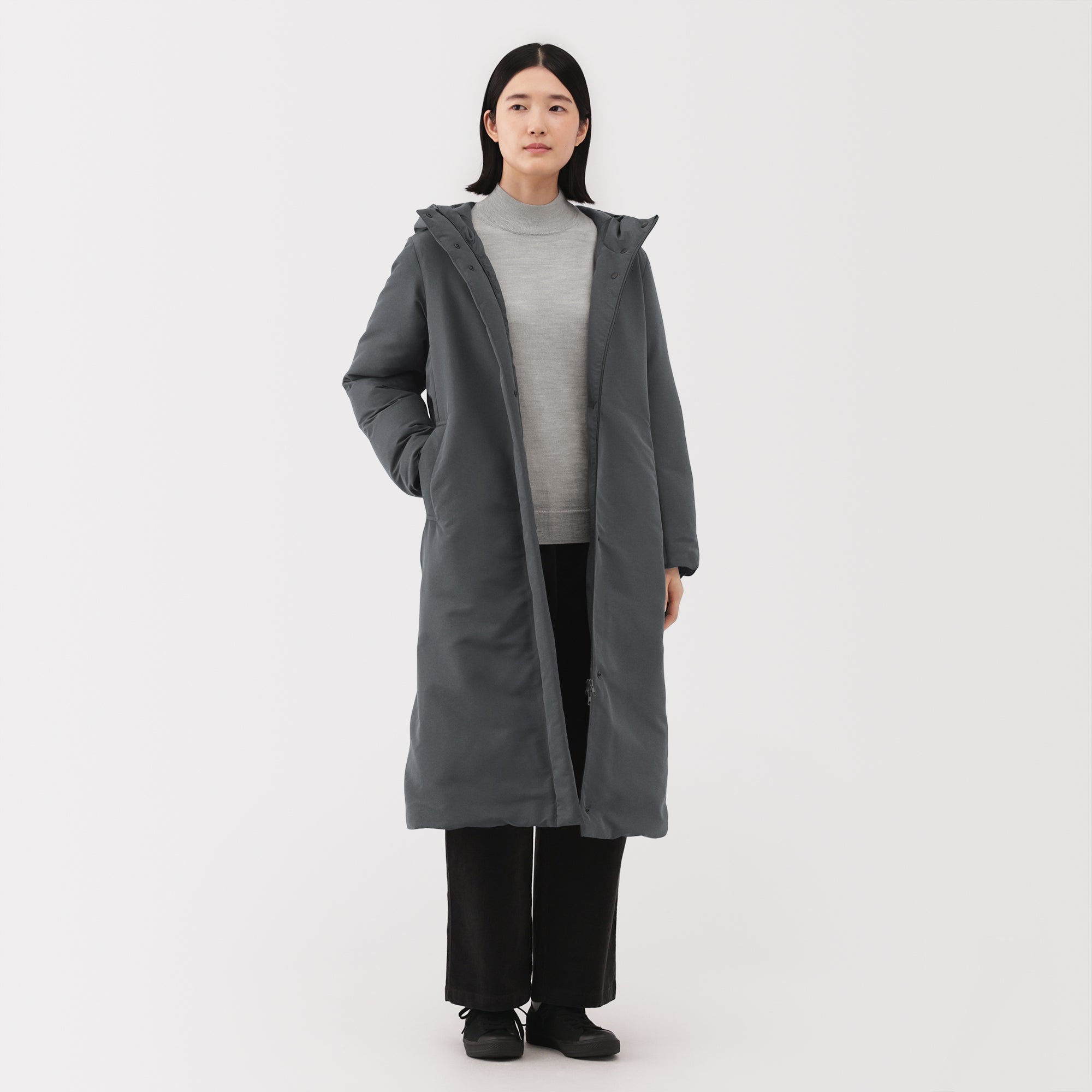 Water-Repellent Down Long Coat