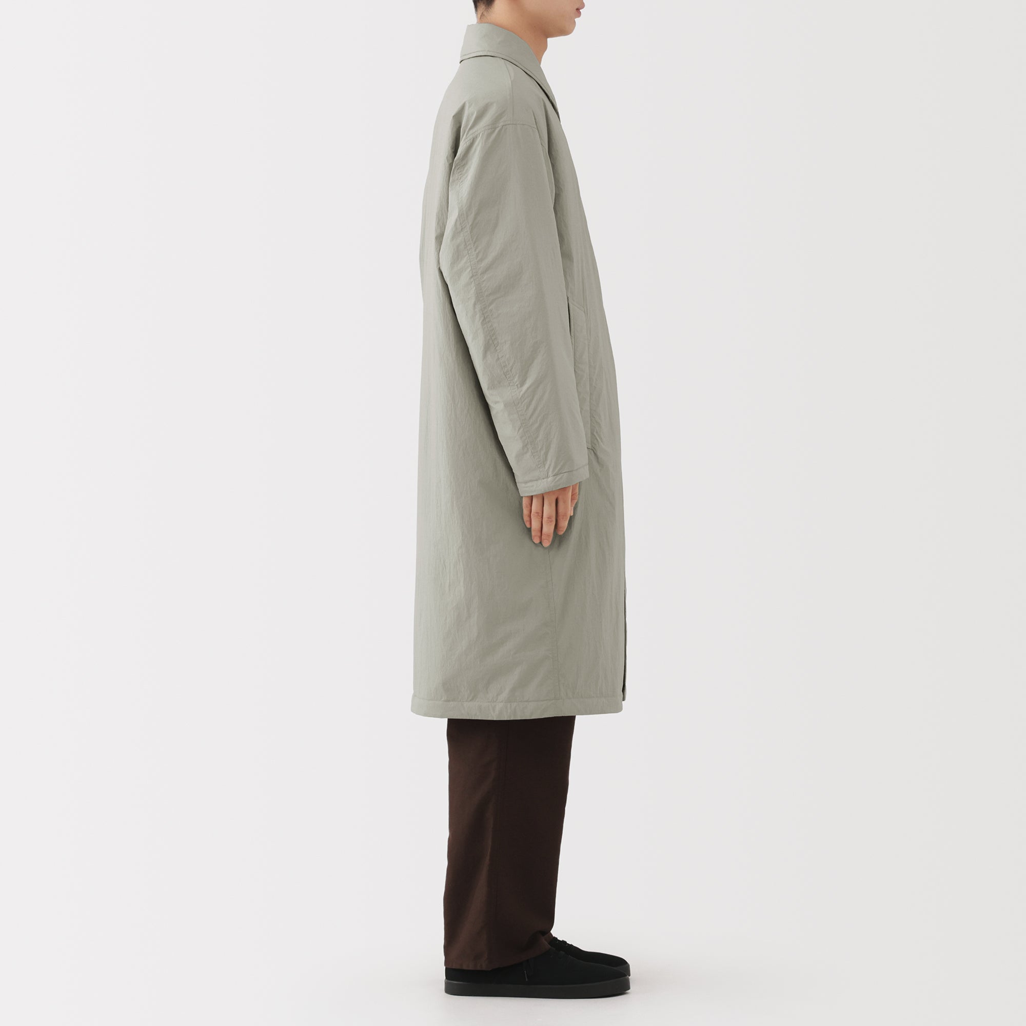 Padded Stand Fall Collar Coat - Image 15