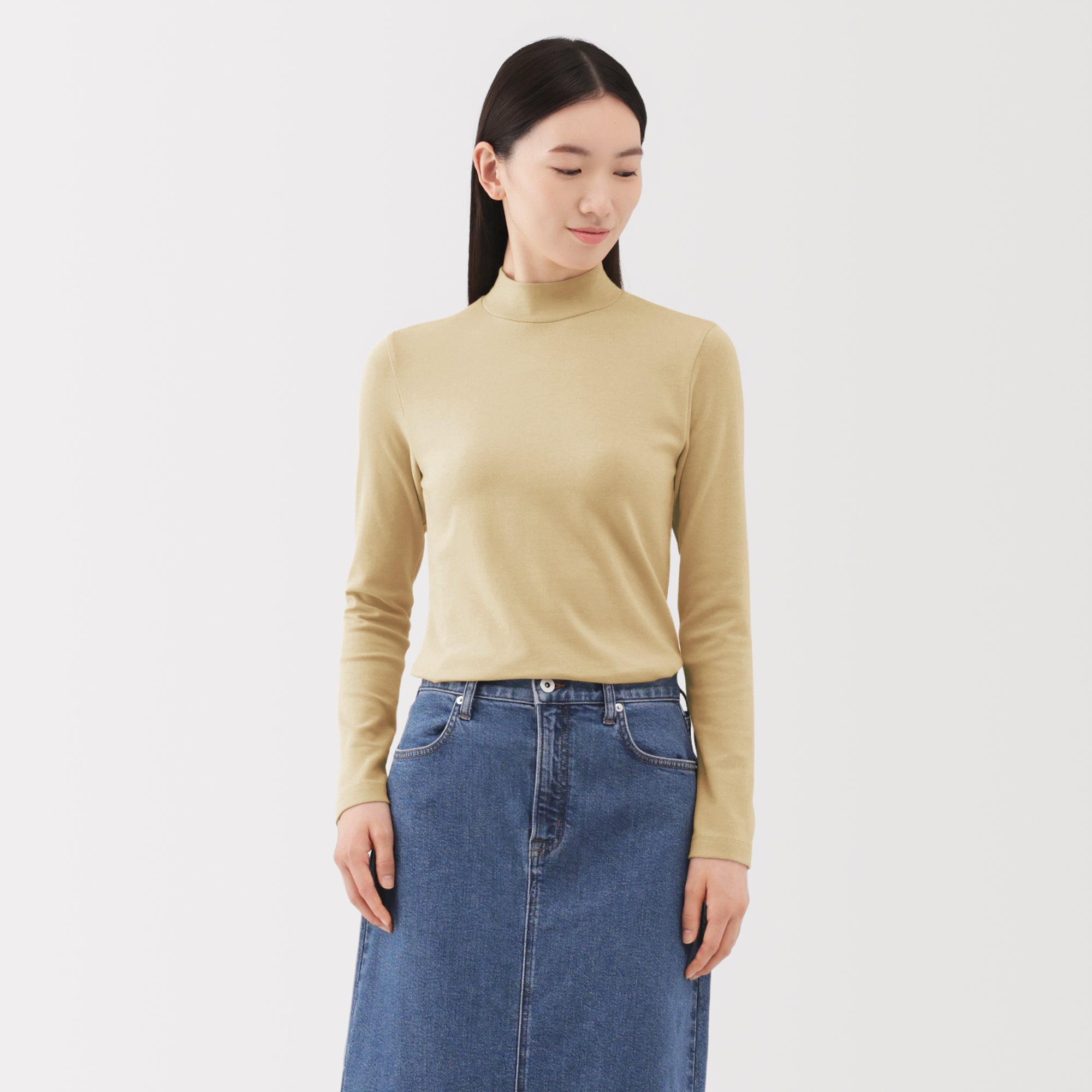 Brushed Mock Neck T-Shirt - Image 31
