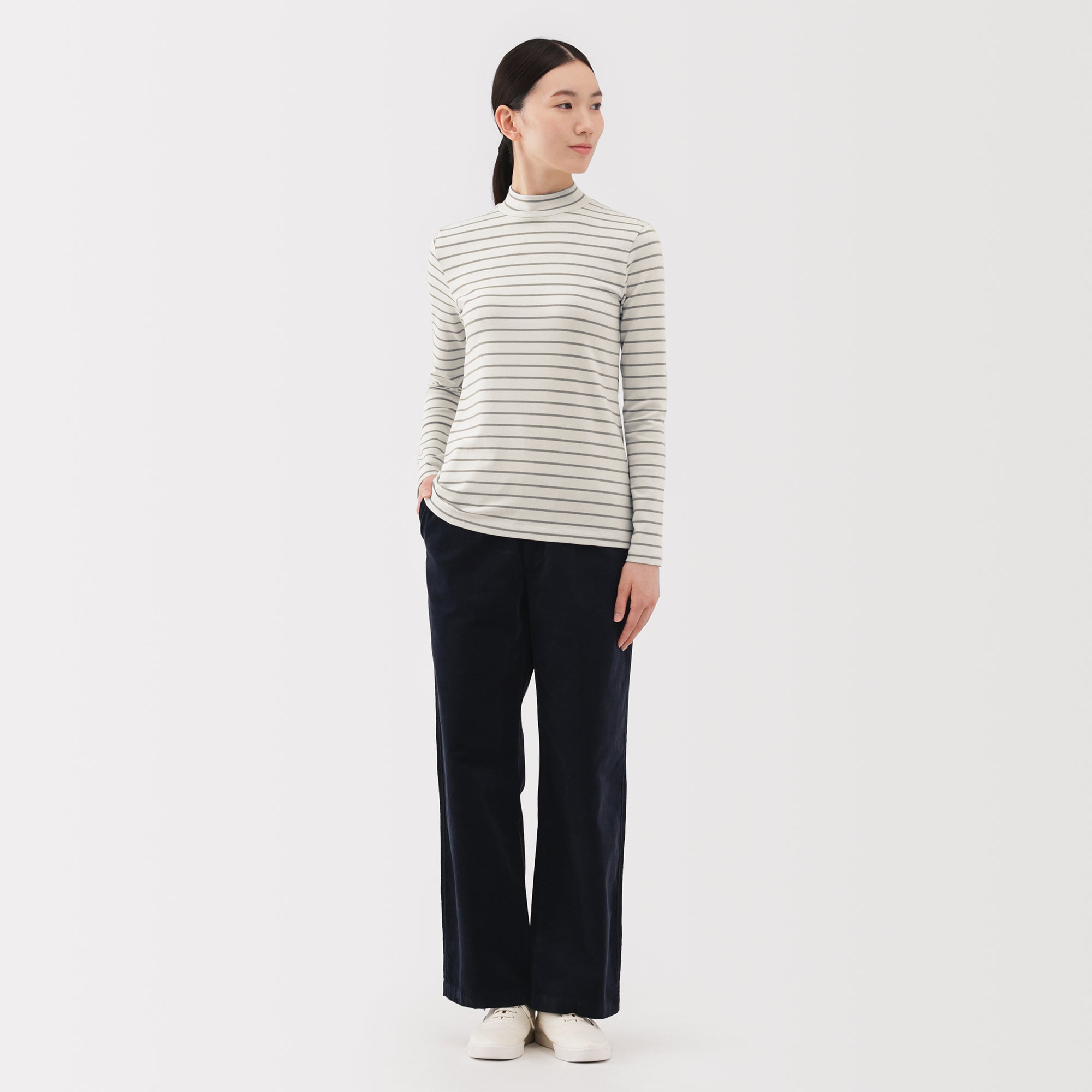 Brushed Mock Neck T-Shirt - Image 46