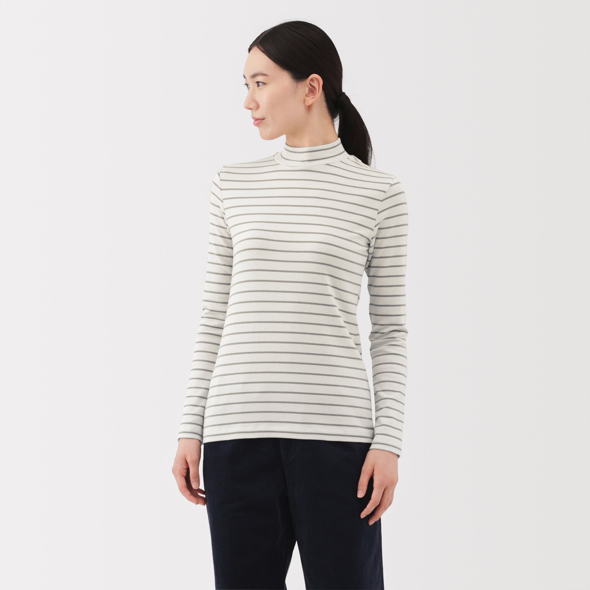 Brushed Mock Neck T-Shirt - Image 45