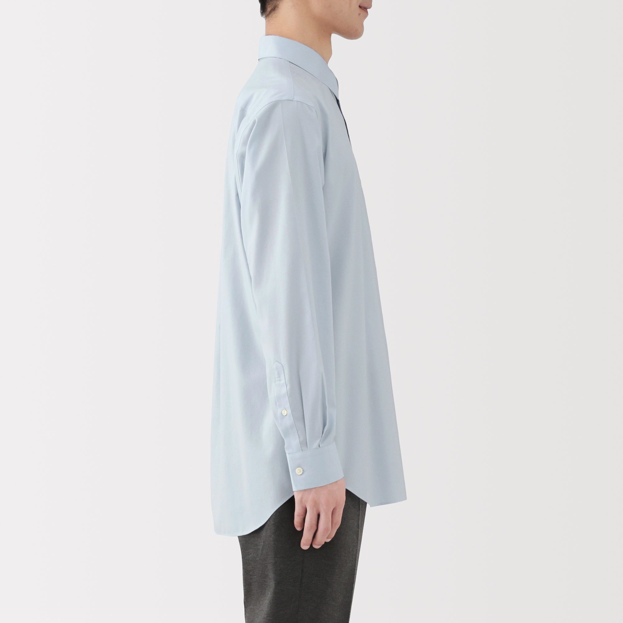 Cotton Semi-Spread Collar Shirt - Image 14
